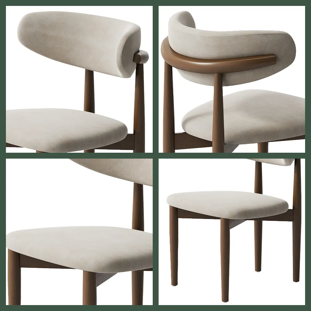 Lawson-Mid-Century Modern Wood Dining Chairs Set of 2 6