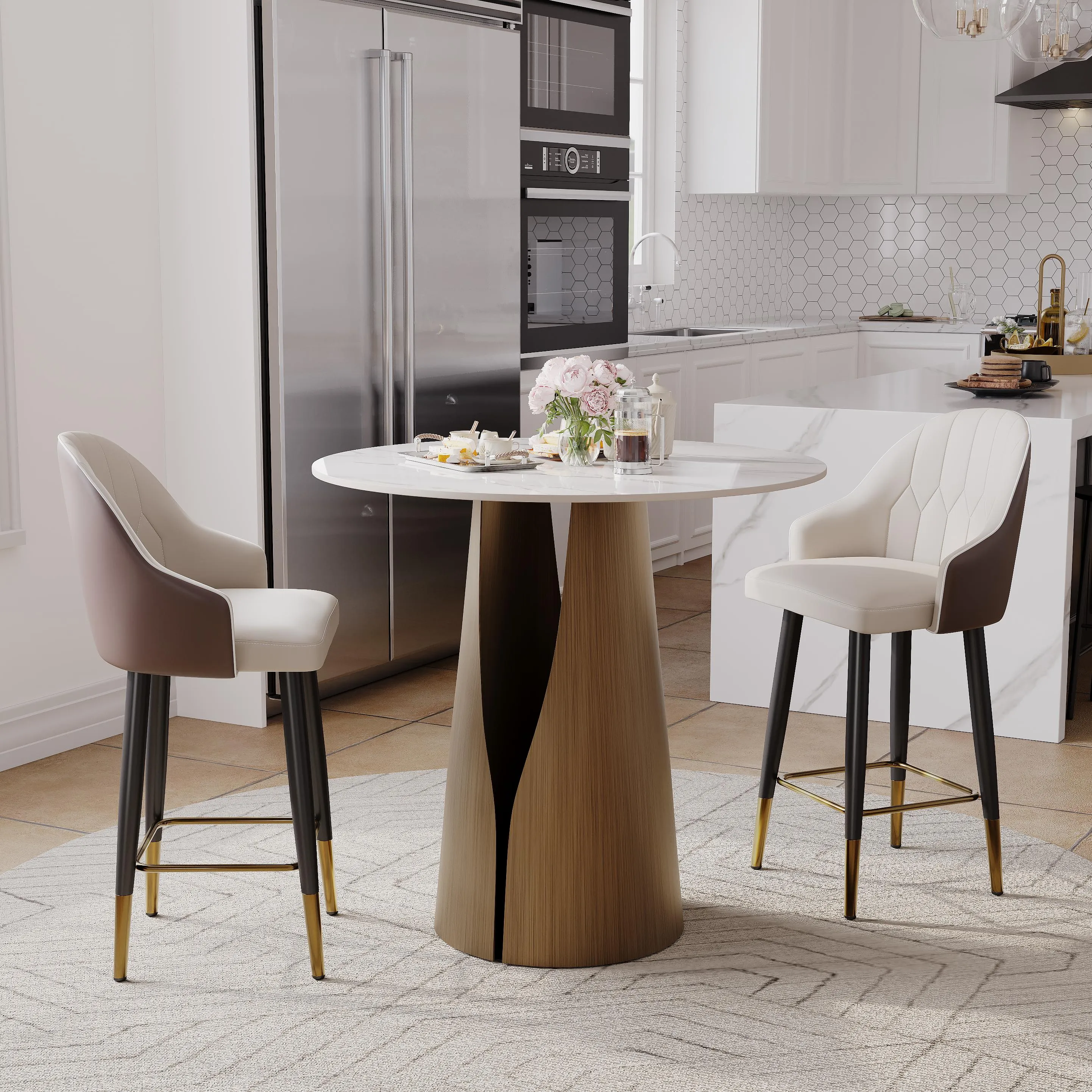 24'' Modern Counter Stools Set of 2 1