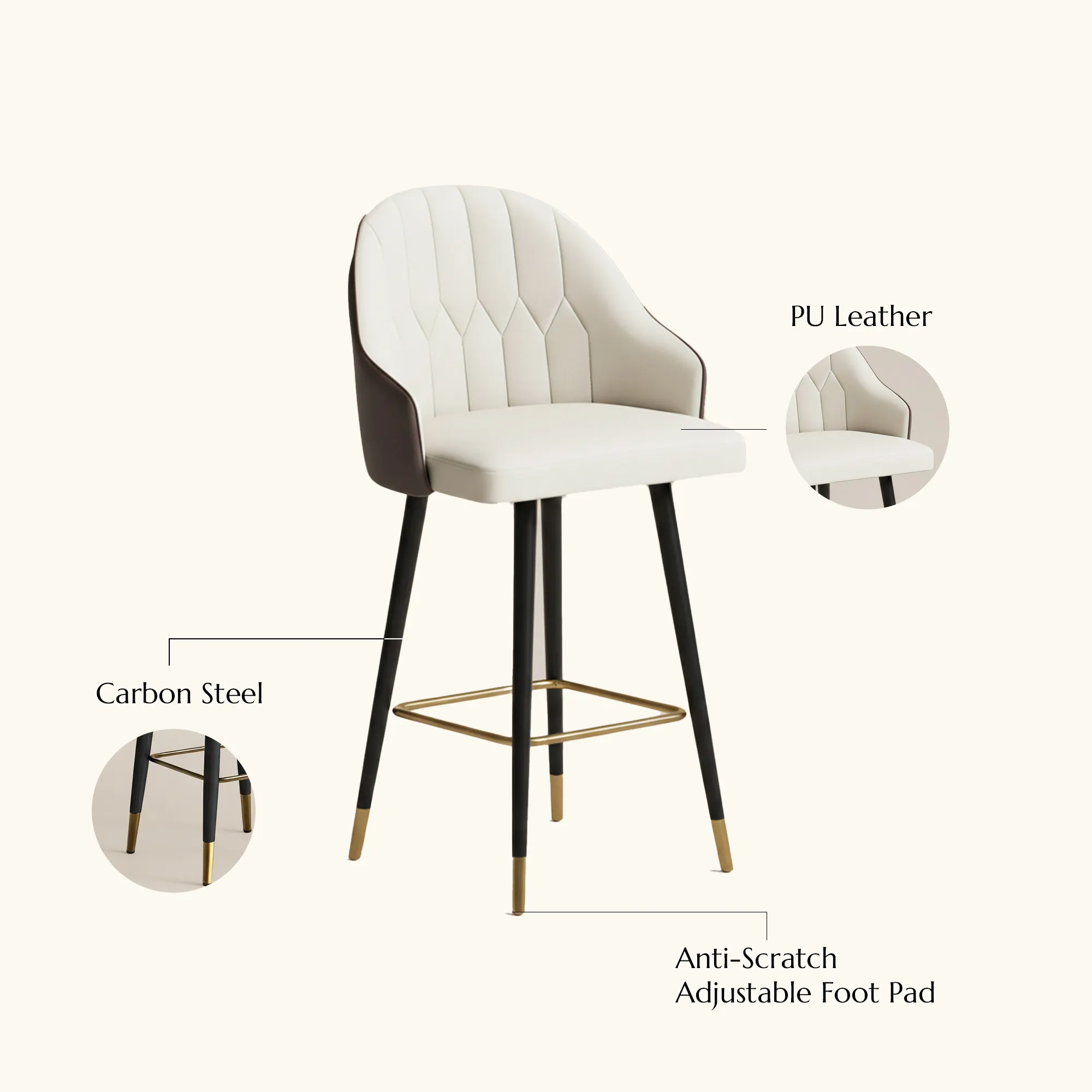 24'' Modern Counter Stools Set of 2 9 24'' Modern Counter Stools Set of 2 9