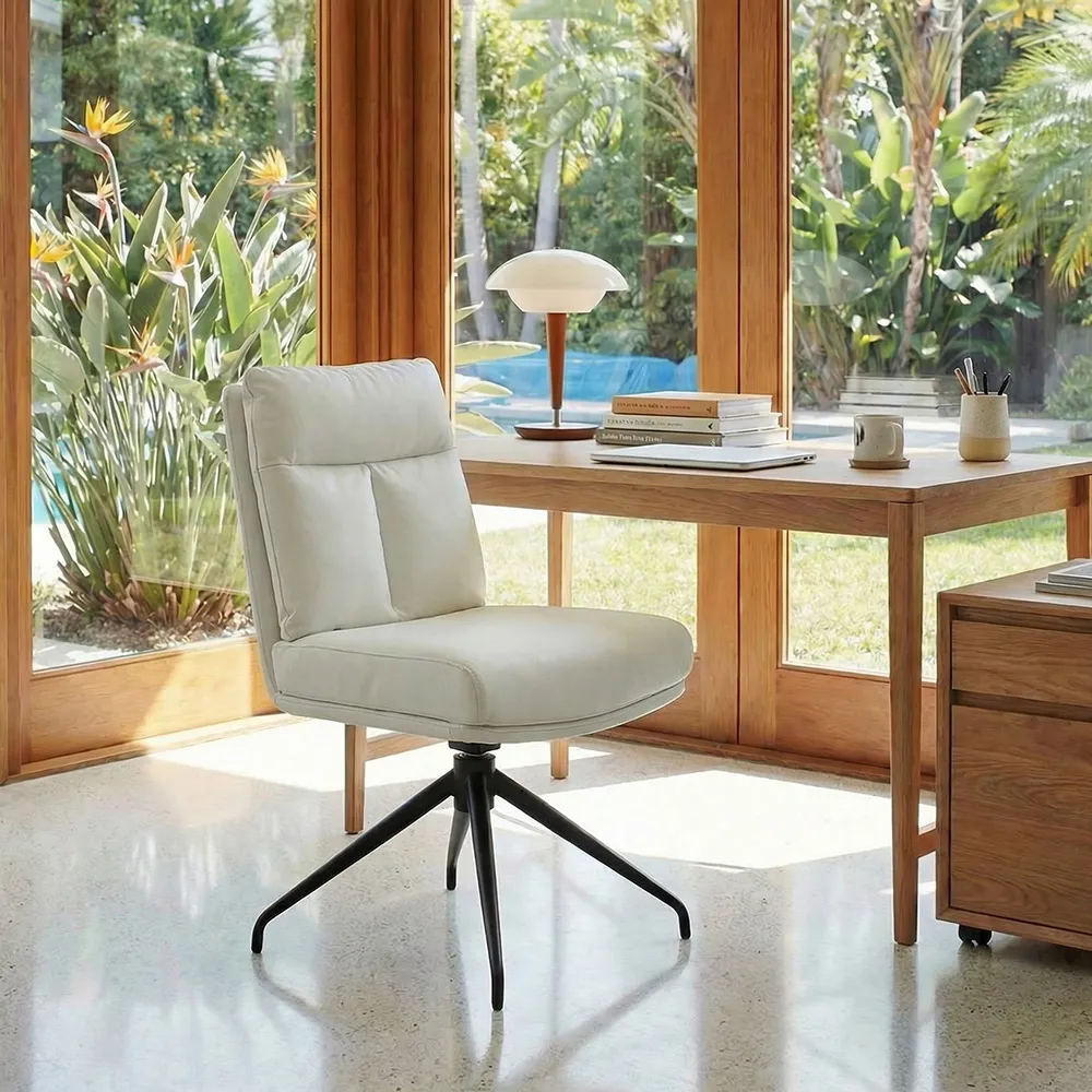 Modern Swivel Home Office Chairs Set of 2 1