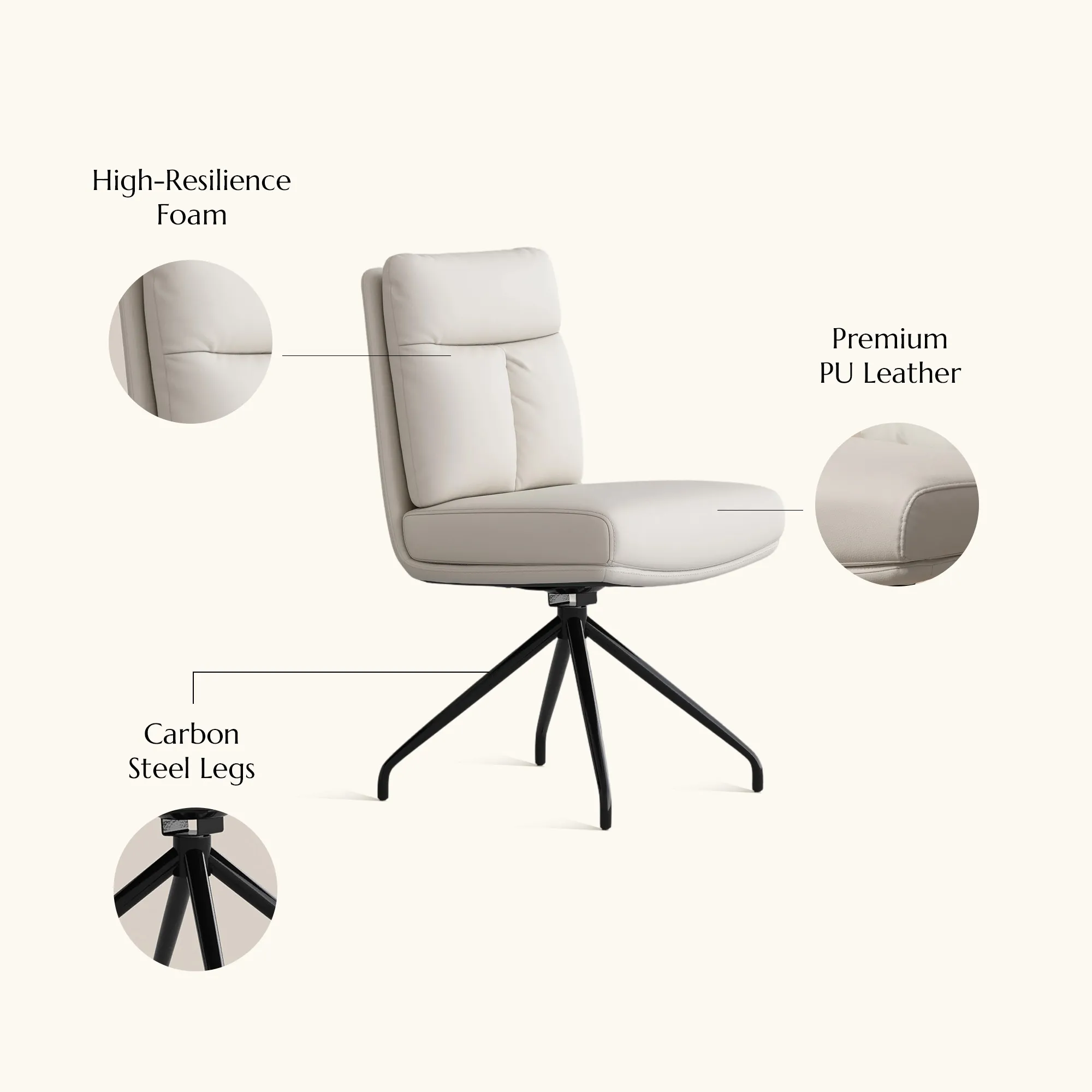 Modern Swivel Home Office Chairs Set of 2 11