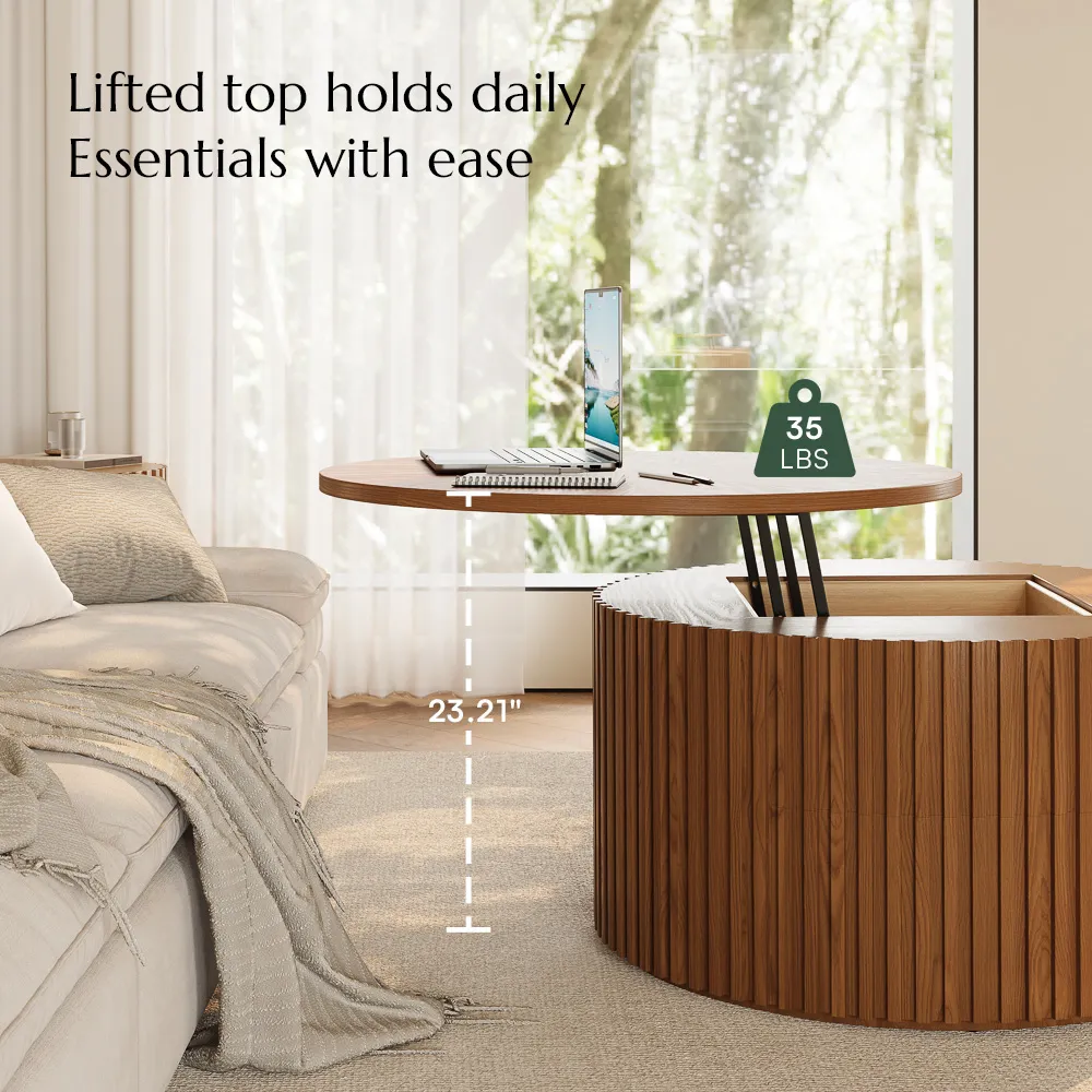 Lifting Top Round Coffee Table