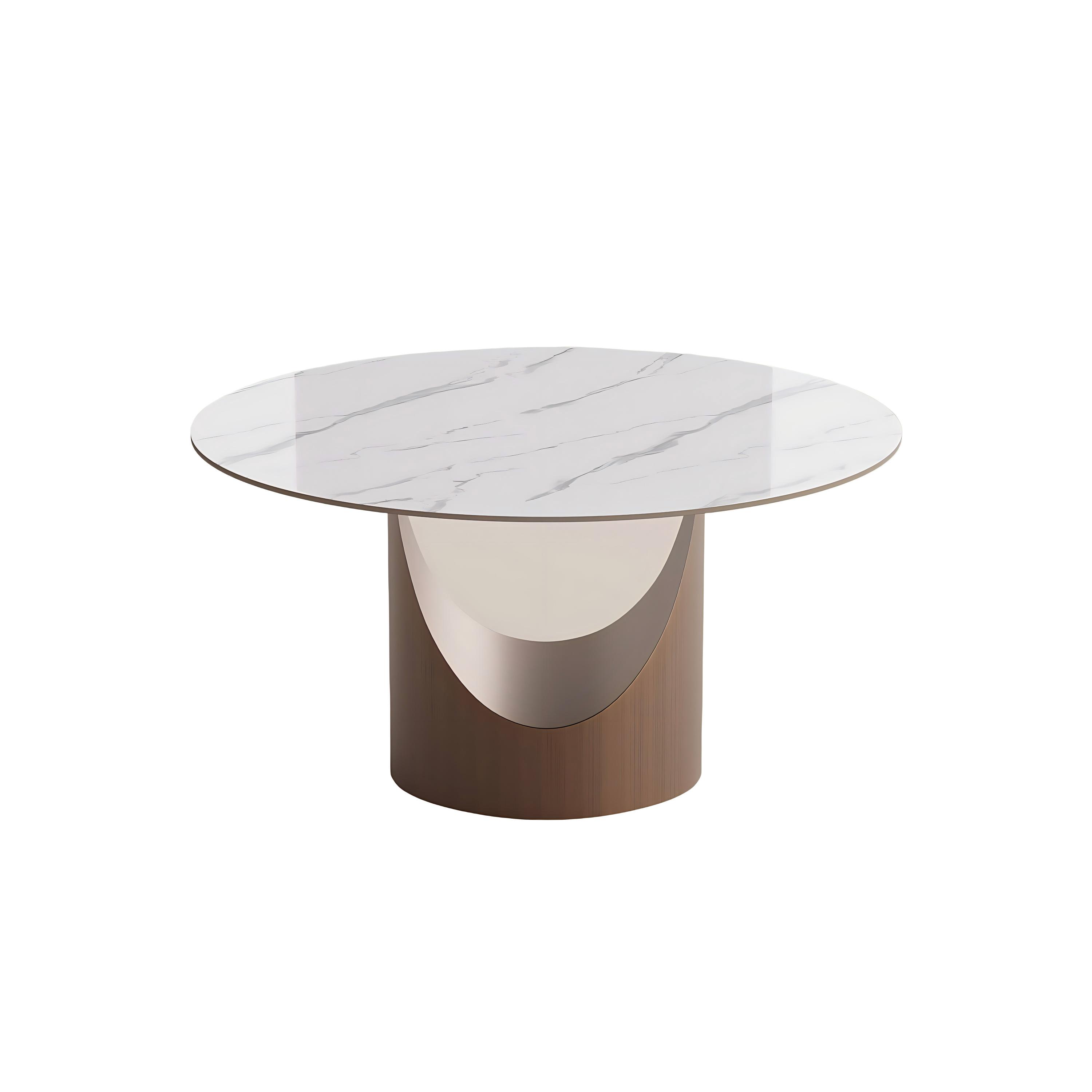 Round Glossy Sintered Stone Dining Table Round Glossy Sintered Stone Dining Table
