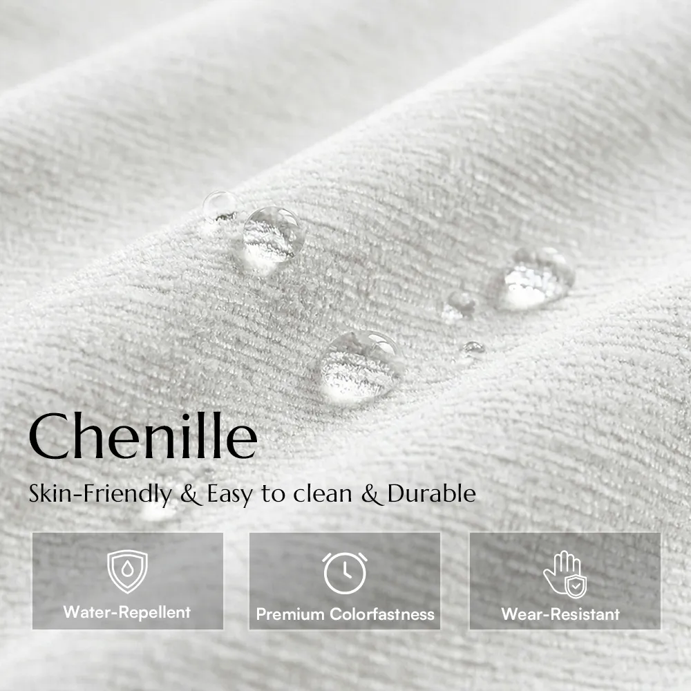 Cream Chenille Sofa Waterproof Modular Loveseats