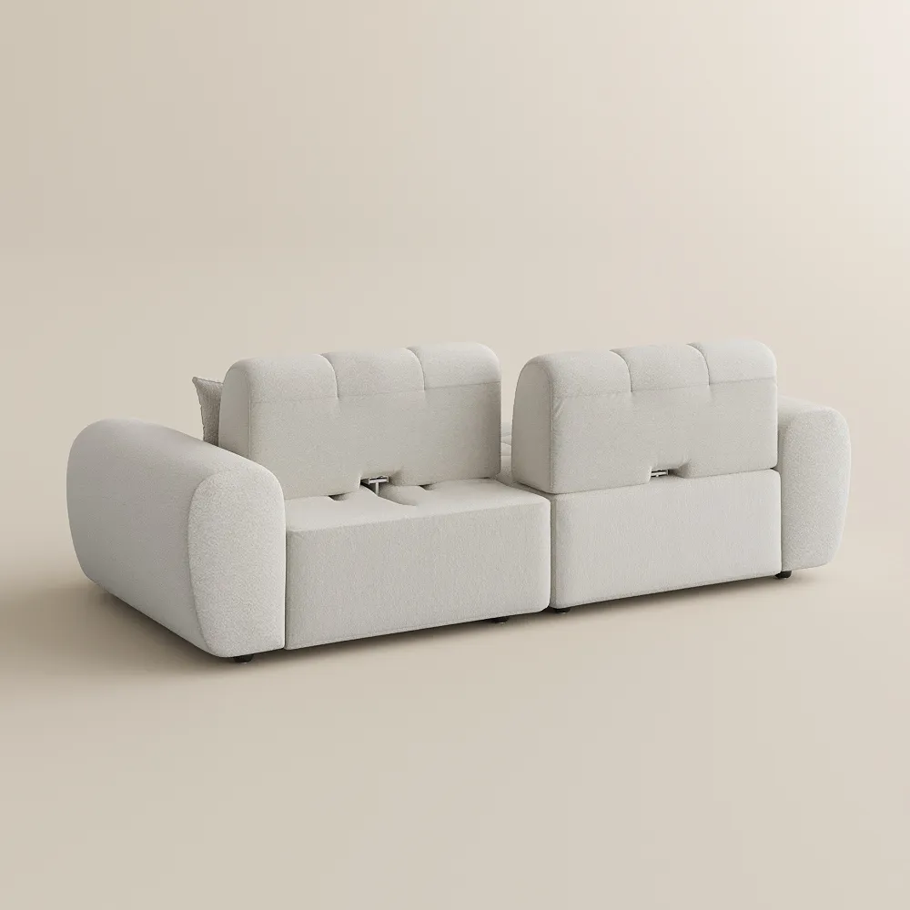 Cream Chenille Sofa Waterproof Modular Loveseats