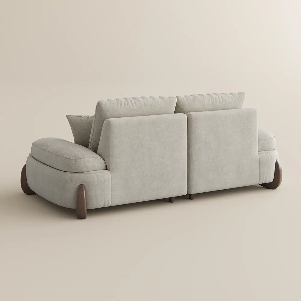 Modern Tufted Beige Pet-Friendly Loveseat Couch Modern Tufted Beige Pet-Friendly Loveseat Couch
