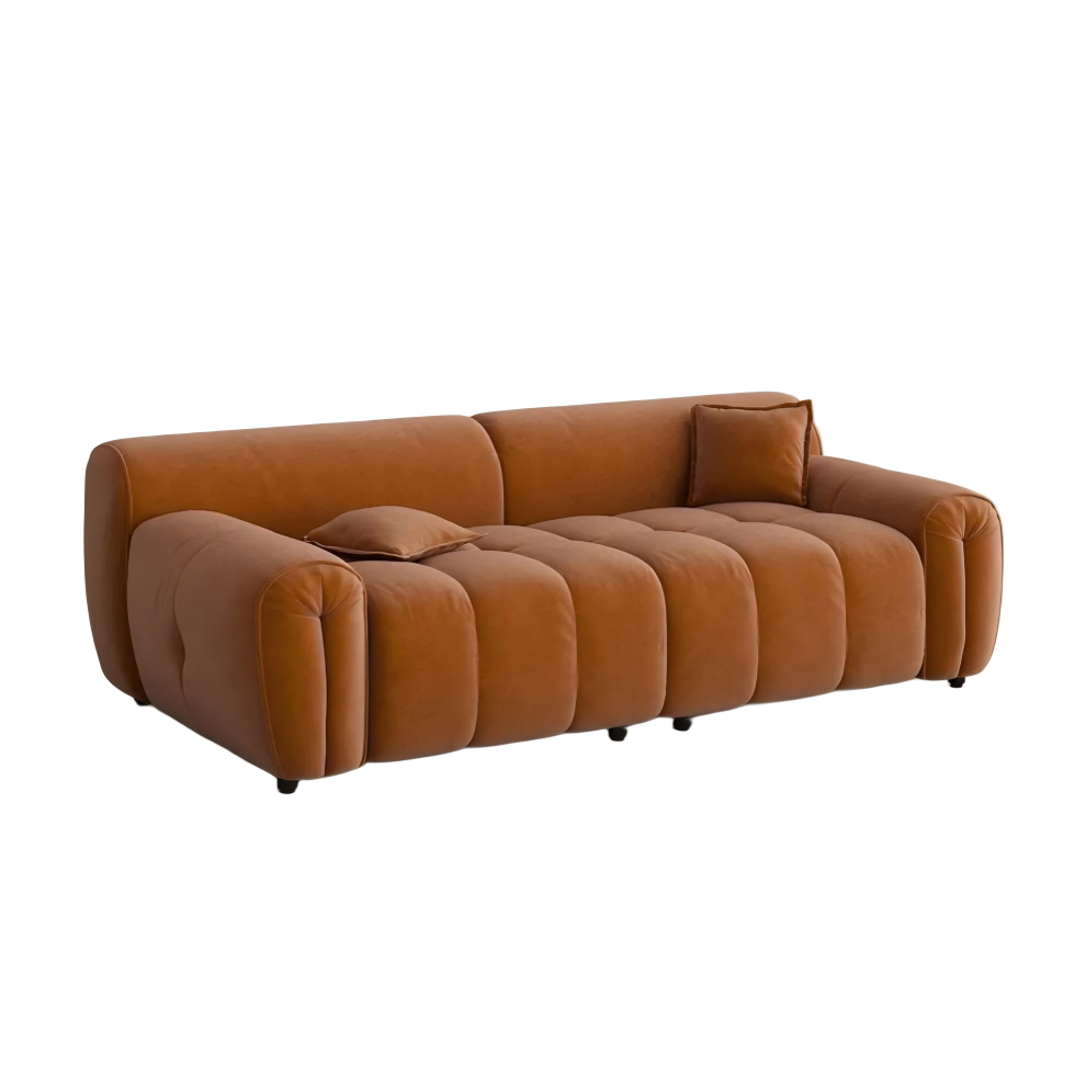 Velvet Tufted Sofa Mid Century with Deep Seat and Pet Friendly Fabric Velvet Tufted Sofa Mid Century with Deep Seat and Pet Friendly Fabric