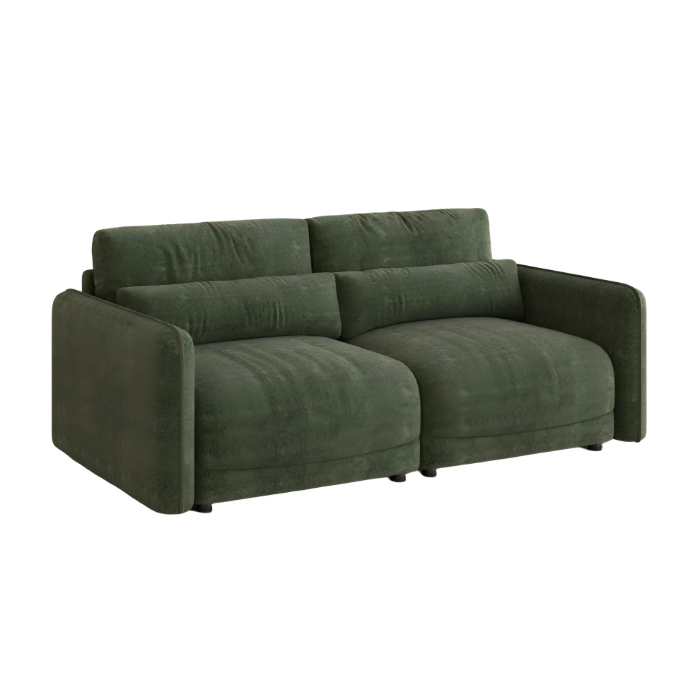 Green Chenille Sofa with High Resilience Foam Green Chenille Sofa with High Resilience Foam