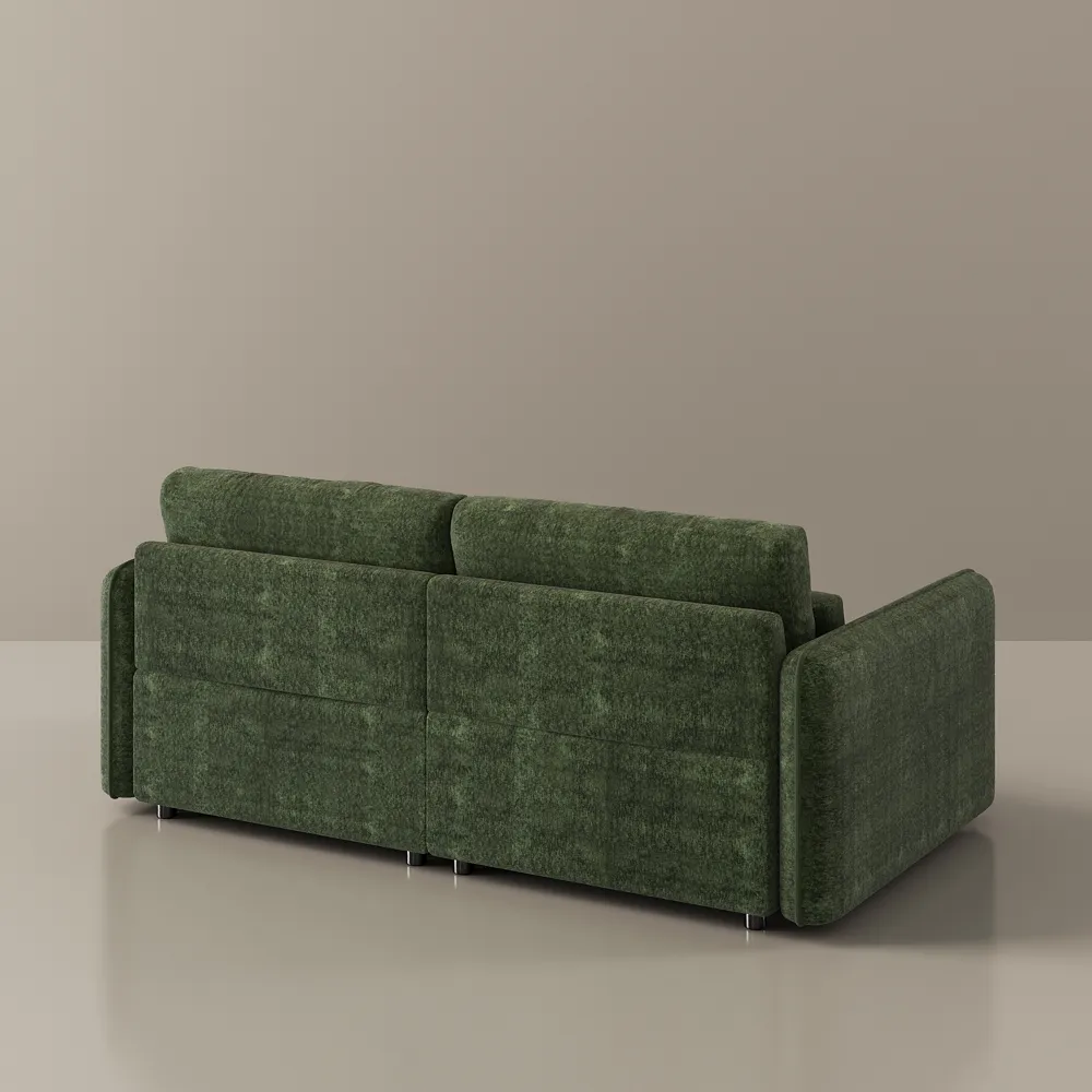 Green Chenille Sofa with High Resilience Foam