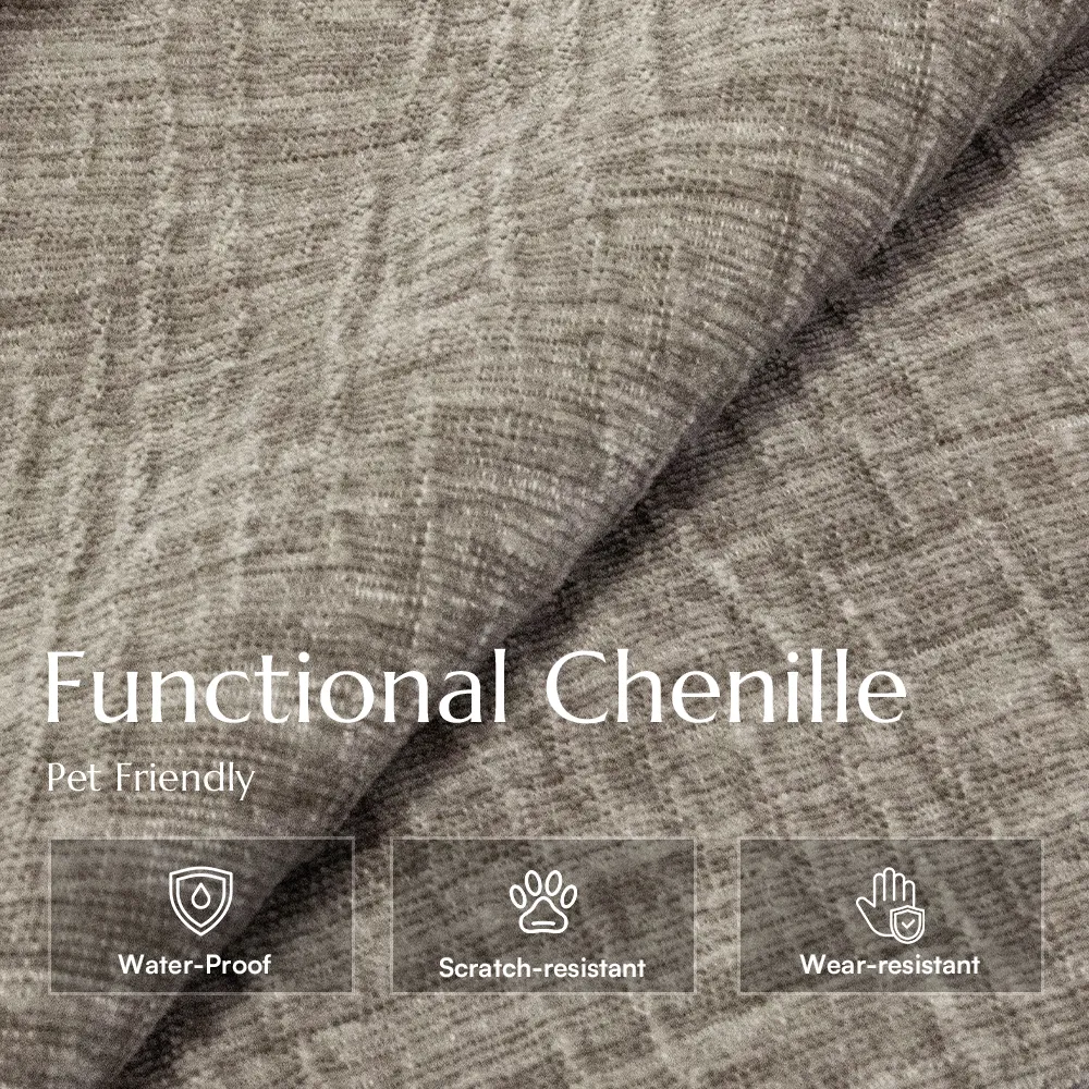 Waterproof Chenille Storage Sofa Modular Modern Khaki Couch Waterproof Chenille Storage Sofa Modular Modern Khaki Couch