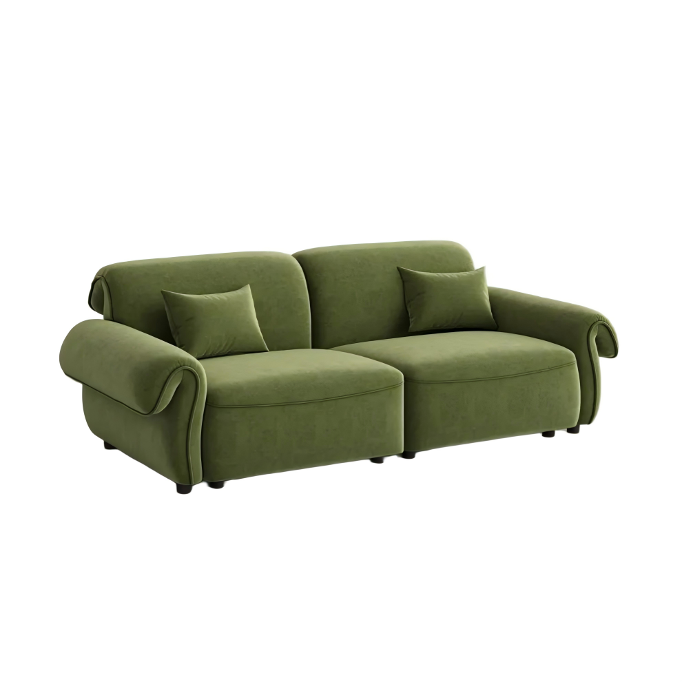 Vintage Green Large Modular Fabric Sofa Vintage Green Large Modular Fabric Sofa
