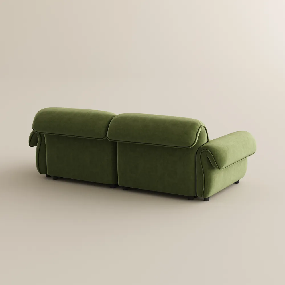 Vintage Green Large Modular Fabric Sofa Vintage Green Large Modular Fabric Sofa