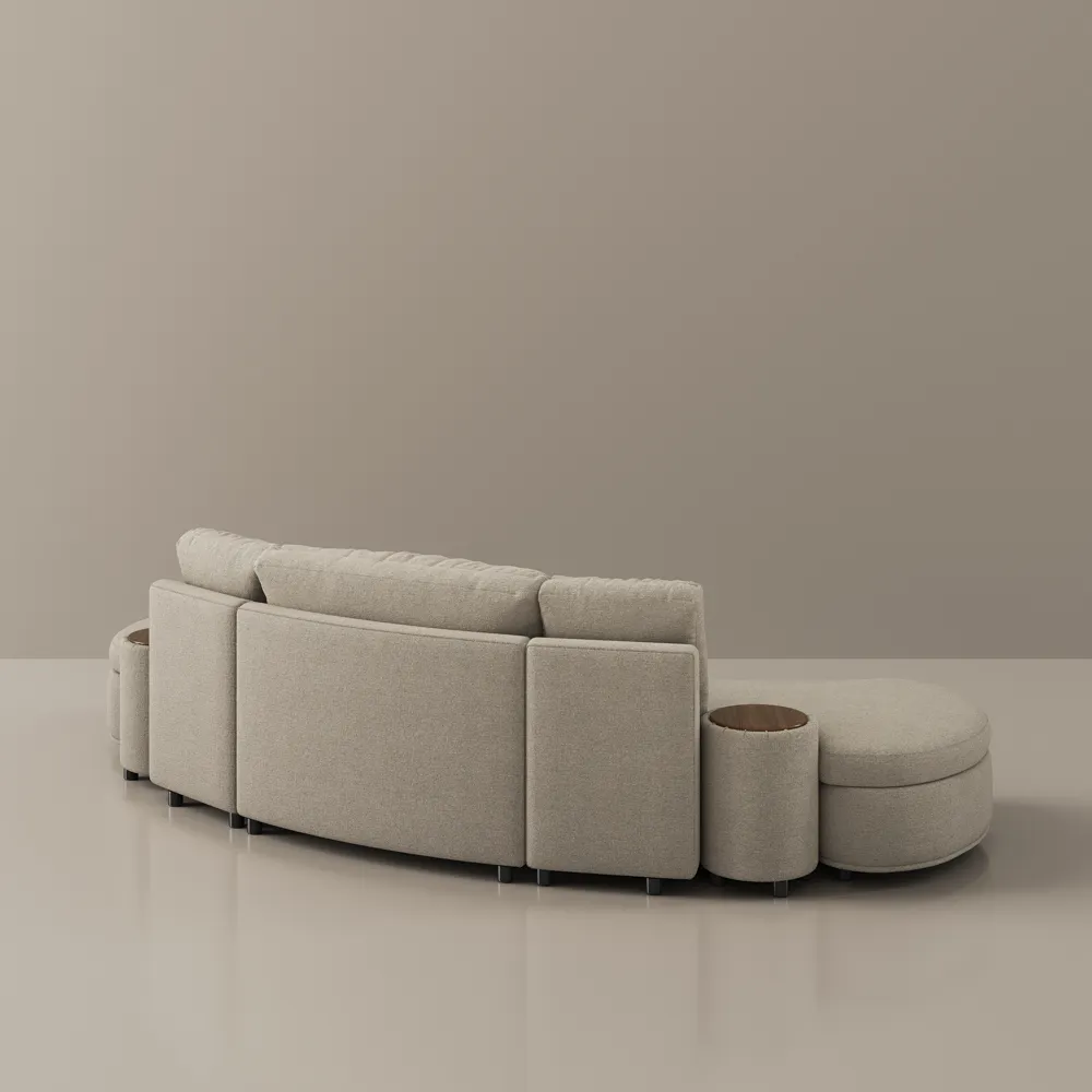 3-4 Seater Large Modern Curved Armless Sofa 3-4 Seater Large Modern Curved Armless Sofa