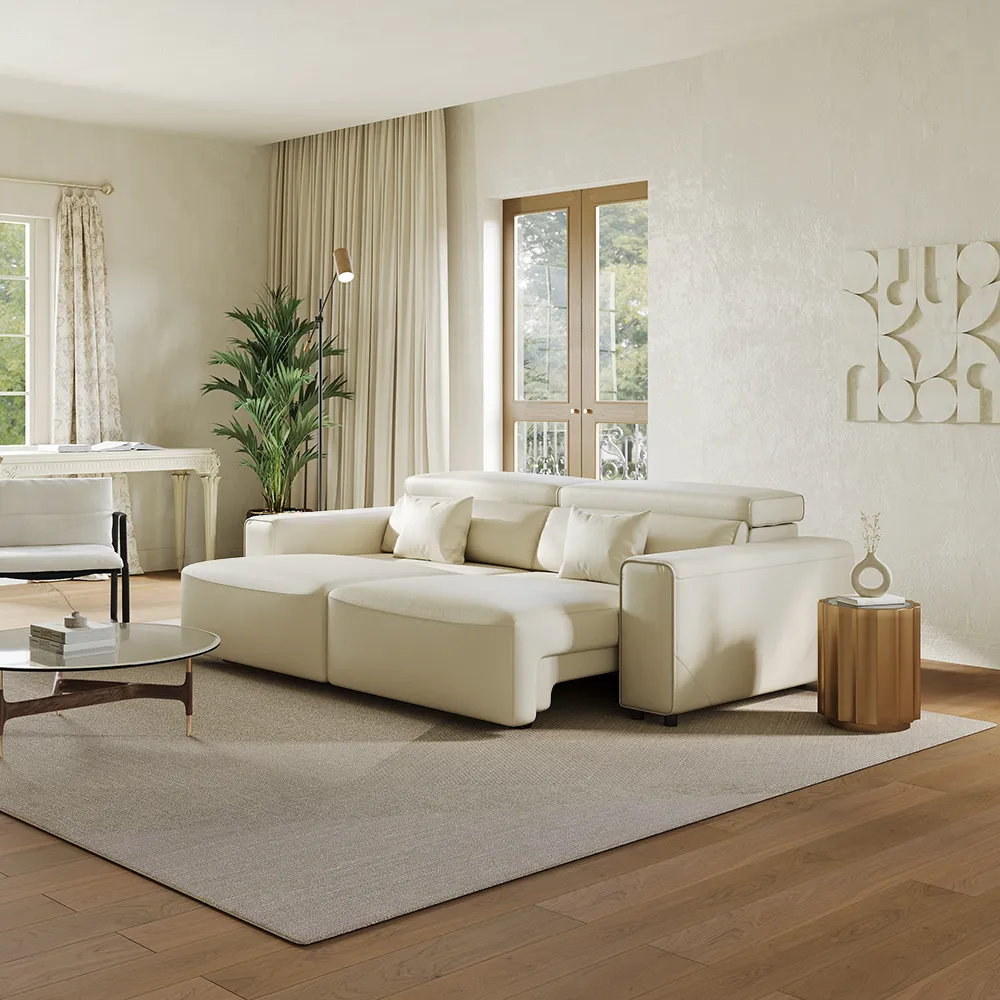 Luxury Electric Pull Out Sofa Bed Leather Retractable Sleeper Sofa Luxury Electric Pull Out Sofa Bed Leather Retractable Sleeper Sofa