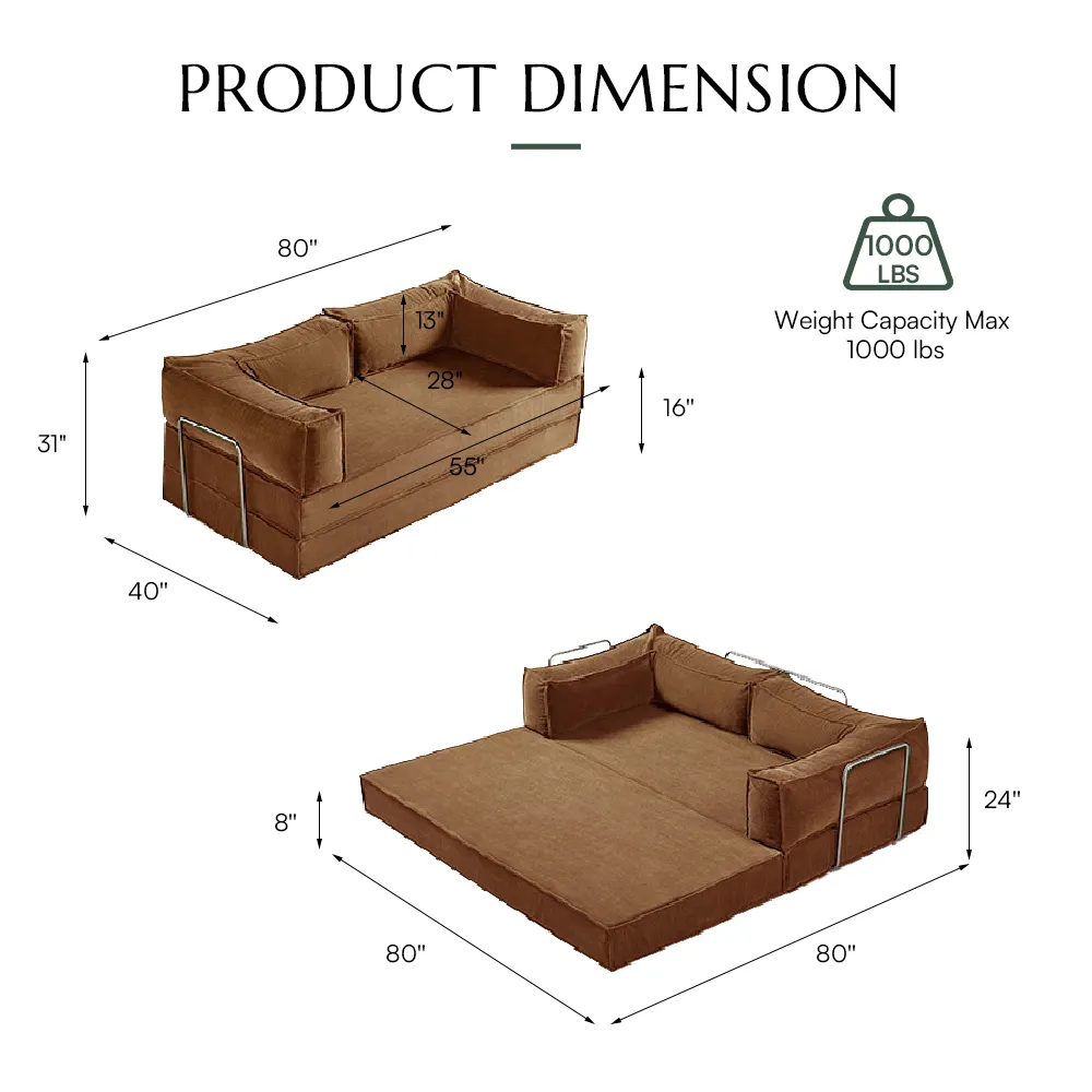 King Size 3-Seater Fold Out Sofa Bed King Size 3-Seater Fold Out Sofa Bed