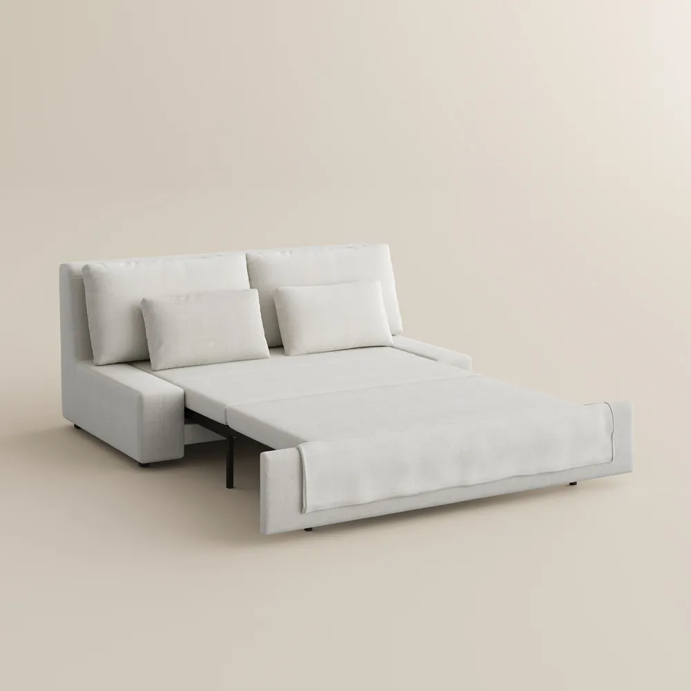 Modern Pull Out Sofa Bed Sleeper Sofa with Linen