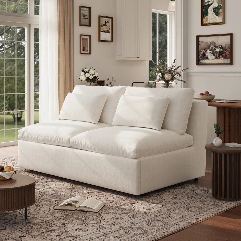 Modern Pull Out Sofa Bed Sleeper Sofa with Linen Modern Pull Out Sofa Bed Sleeper Sofa with Linen