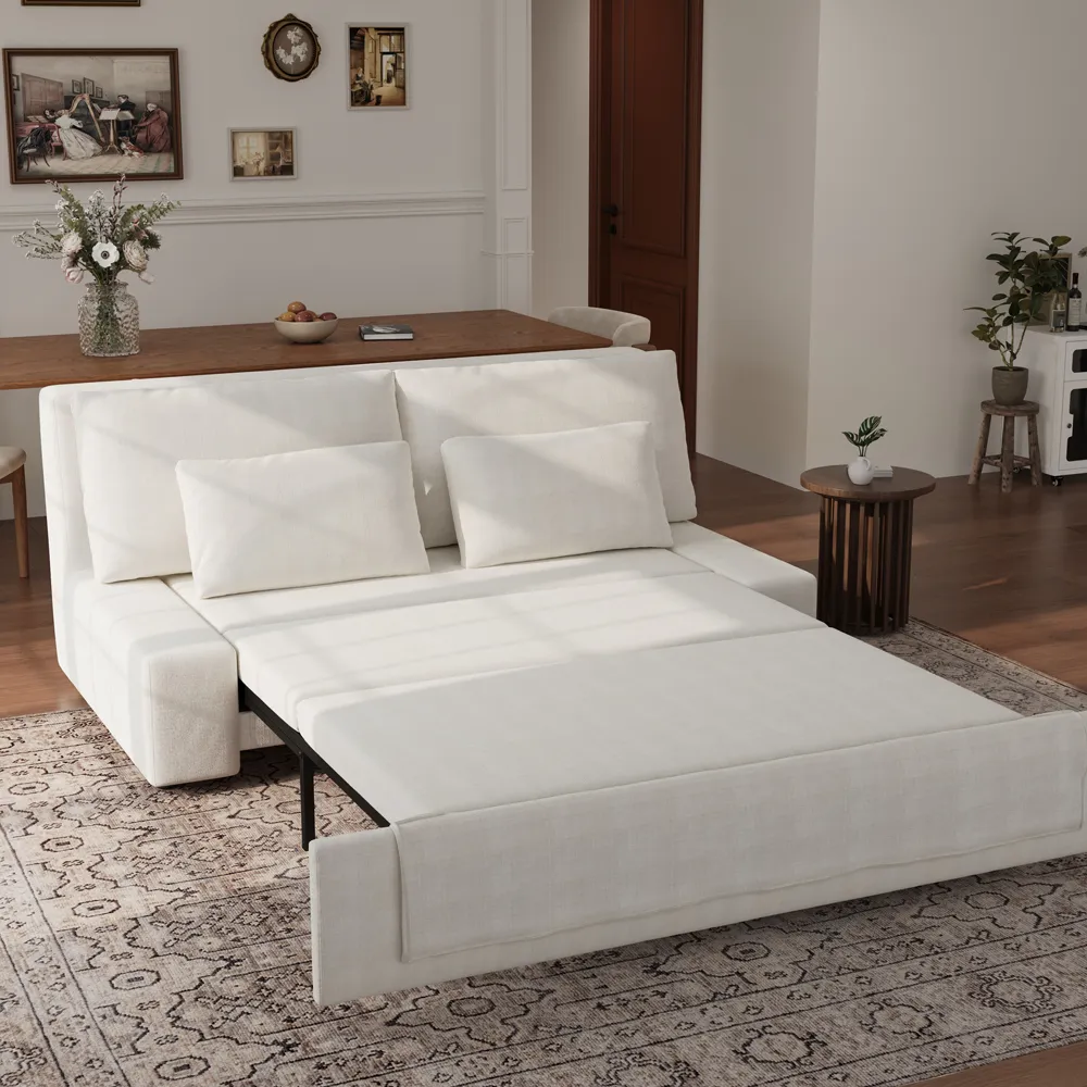 Modern Pull Out Sofa Bed Sleeper Sofa with Linen Modern Pull Out Sofa Bed Sleeper Sofa with Linen