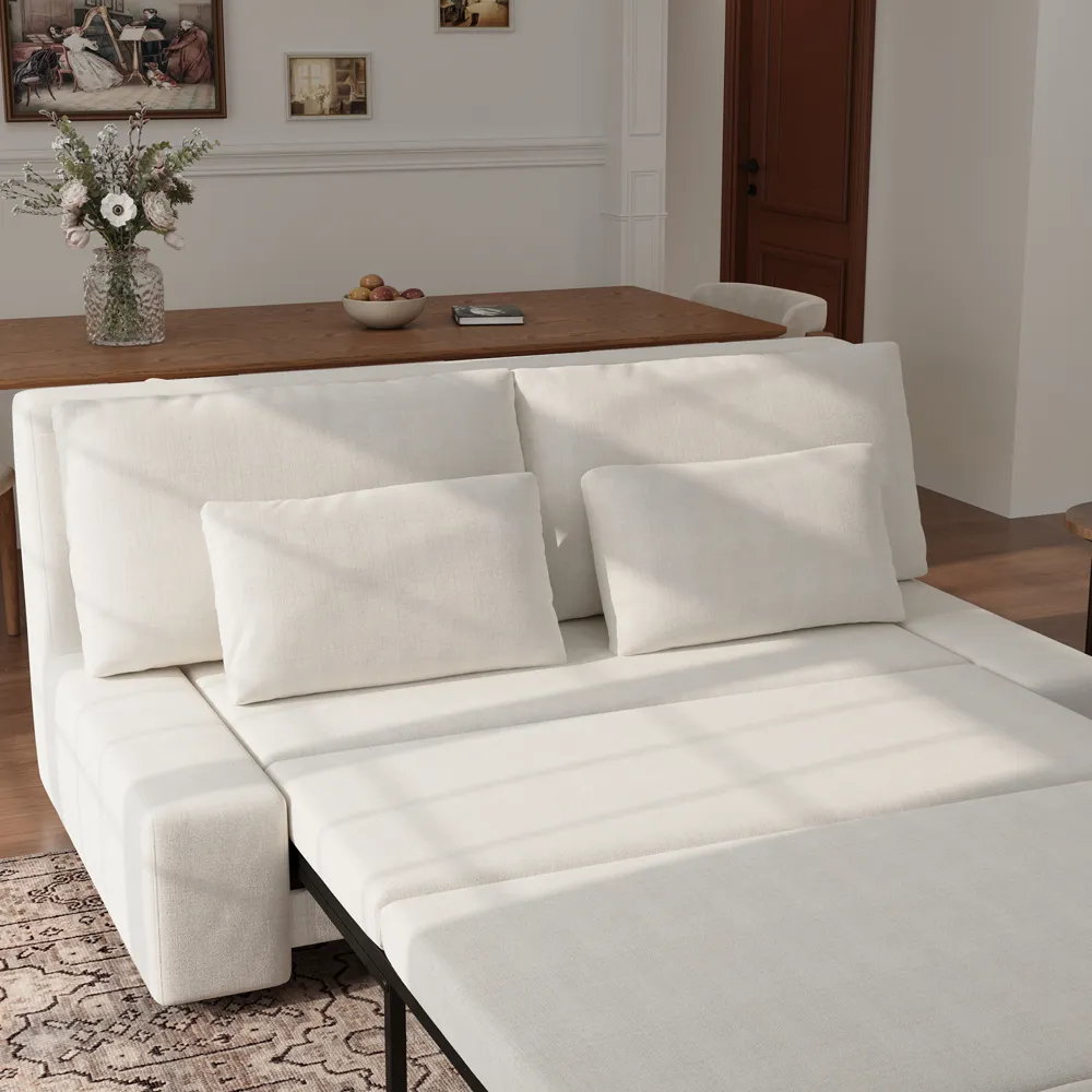 Modern Pull Out Sofa Bed Sleeper Sofa with Linen Modern Pull Out Sofa Bed Sleeper Sofa with Linen