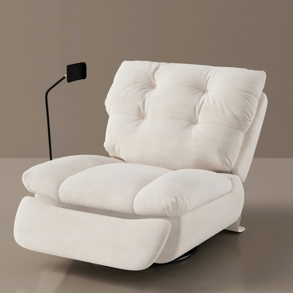 Power Recliner Lounge Swivel Chair With Hidden Storage