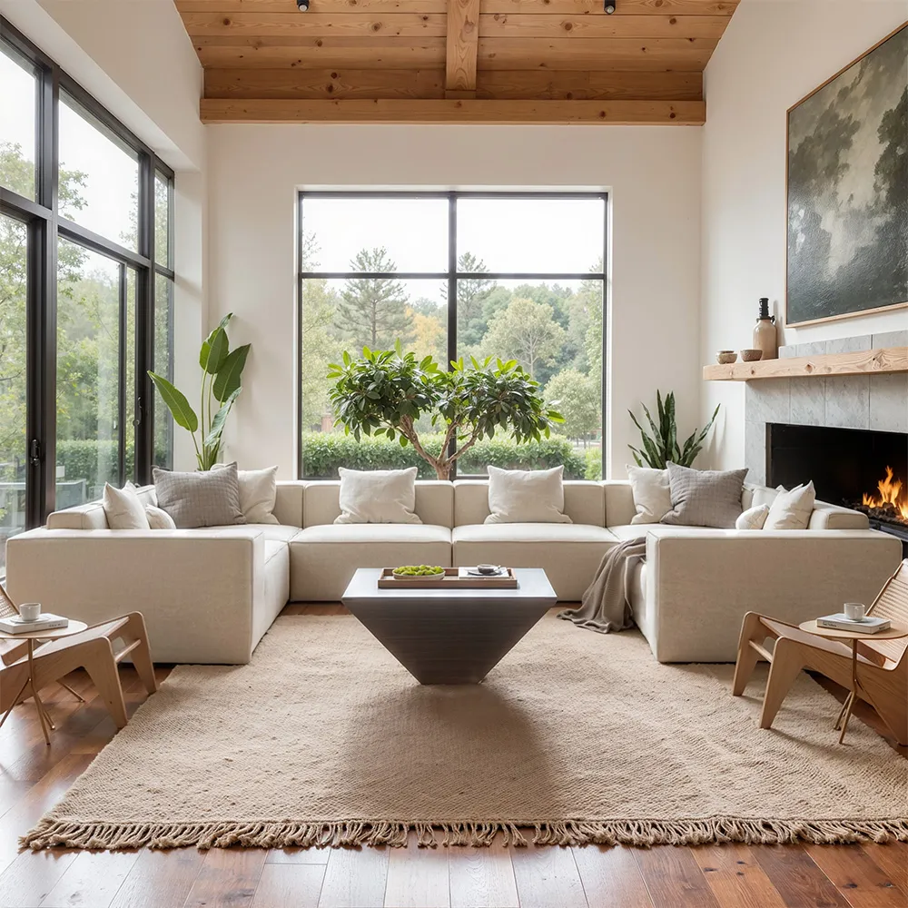 Pet-Friendly Modular Beige Sofa Pet-Friendly Modular Beige Sofa