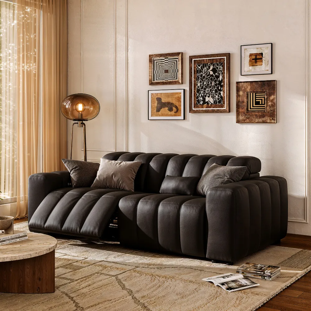 Luxury Top-Grain Leather Dual Power Loveseat Luxury Top-Grain Leather Dual Power Loveseat