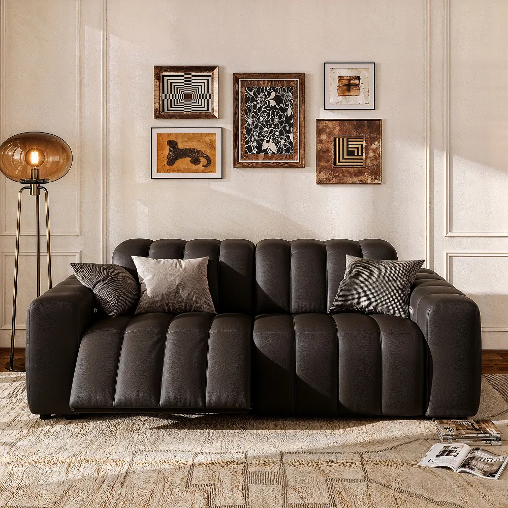 Luxury Top-Grain Leather Dual Power Loveseat Luxury Top-Grain Leather Dual Power Loveseat