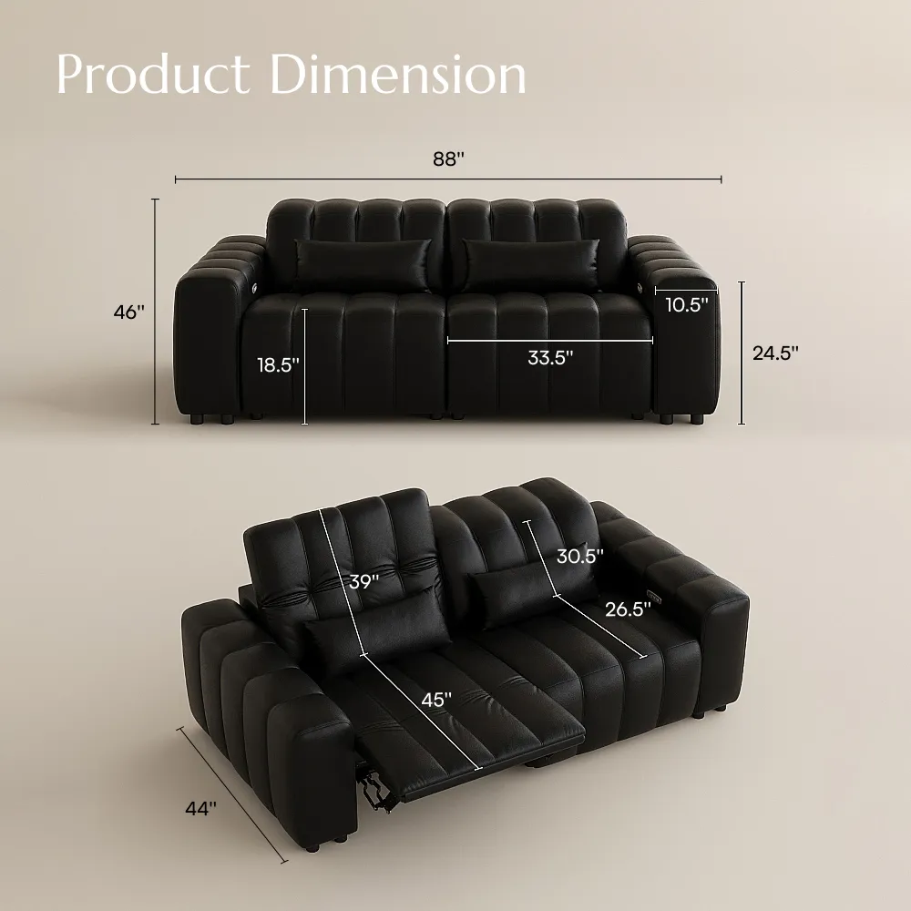 Luxury Top-Grain Leather Dual Power Loveseat Luxury Top-Grain Leather Dual Power Loveseat