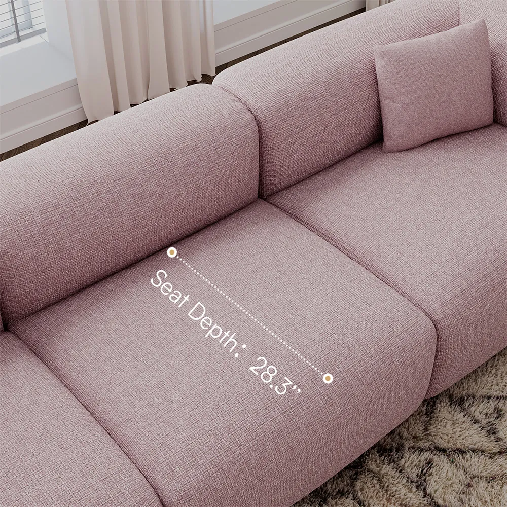 Sofa and Loveseat Set Minimalist Pink Couch Chenille Lounge Sofa Set Sofa and Loveseat Set Minimalist Pink Couch Chenille Lounge Sofa Set
