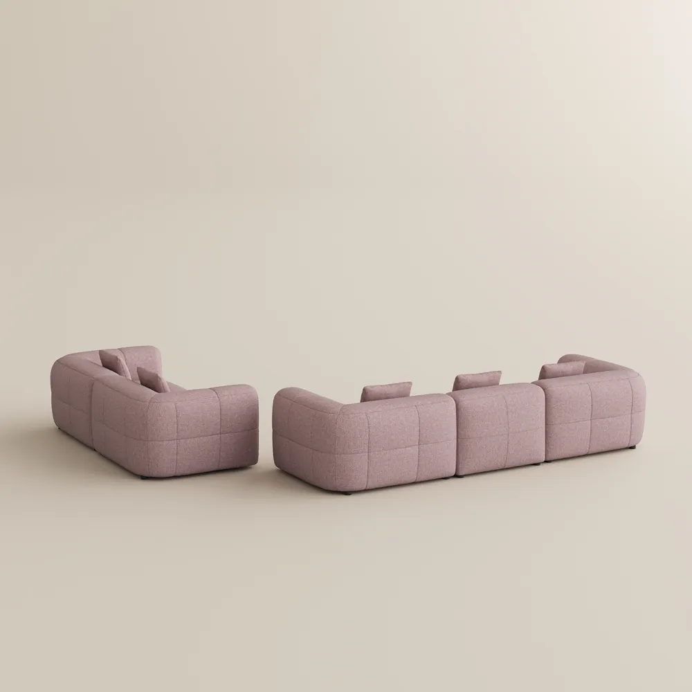 Sofa and Loveseat Set Minimalist Pink Couch Chenille Lounge Sofa Set Sofa and Loveseat Set Minimalist Pink Couch Chenille Lounge Sofa Set