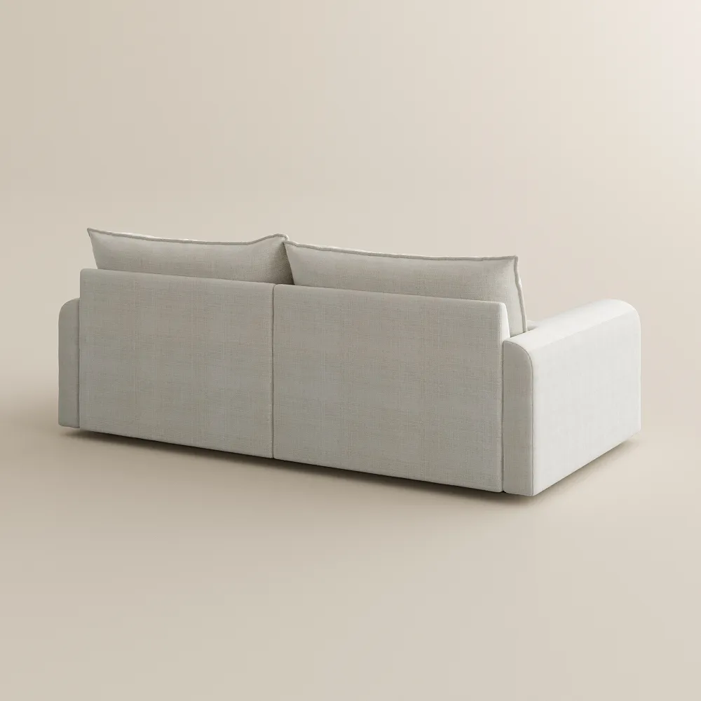 Modern Beige 2–3 Seater Sofa – Water-Repellent Cotton Linen 