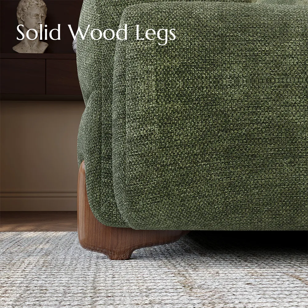 2-3 Seater Modern Green Chenille Sofa with High Back Couch 2-3 Seater Modern Green Chenille Sofa with High Back Couch
