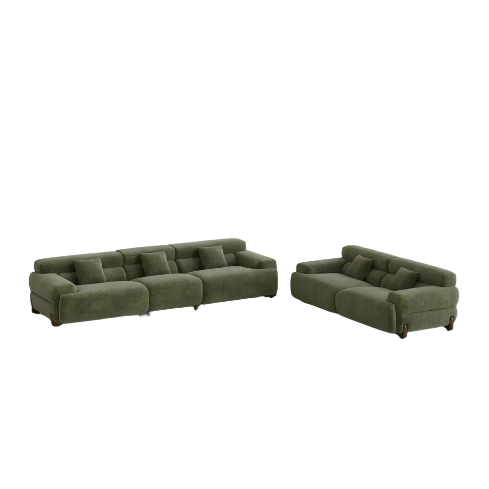 2-3 Seater Modern Green Chenille Sofa with High Back Couch 2-3 Seater Modern Green Chenille Sofa with High Back Couch