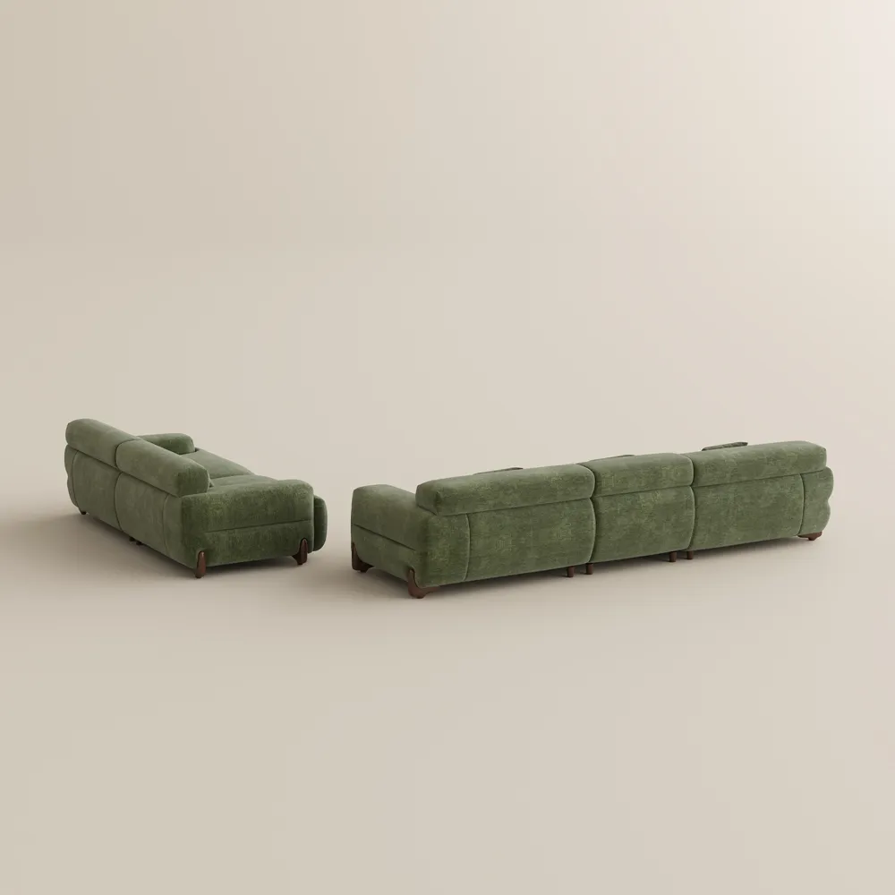 2-3 Seater Modern Green Chenille Sofa with High Back Couch 2-3 Seater Modern Green Chenille Sofa with High Back Couch
