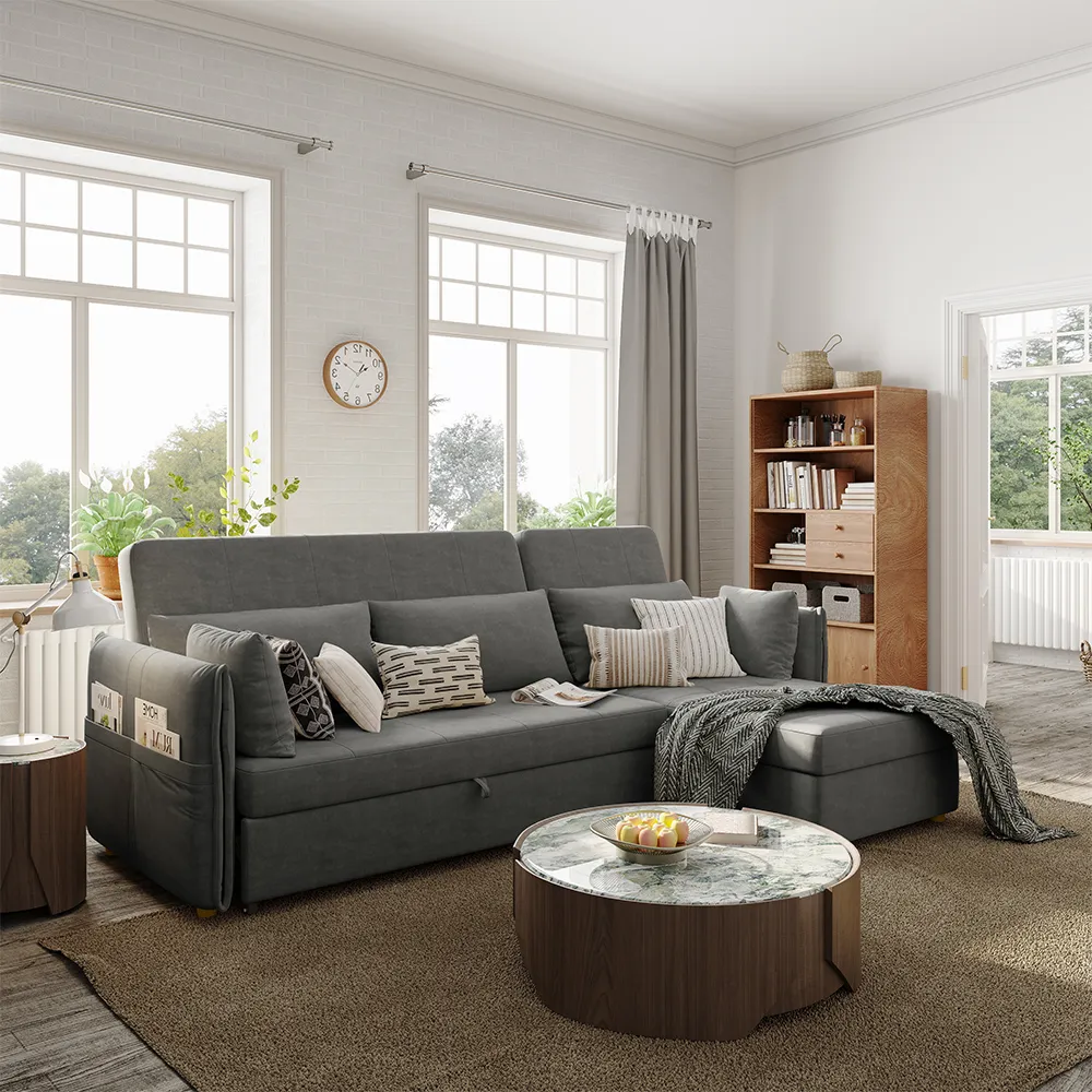 Modern Minimalist "L" Shape Sofa Bed Modern Minimalist "L" Shape Sofa Bed