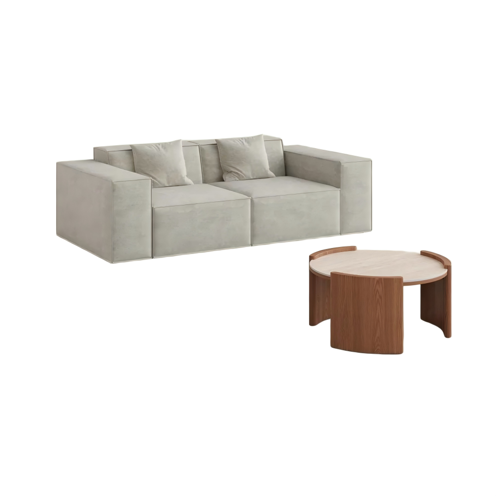 2-Seater Sofa & Coffee Table Living Room Set