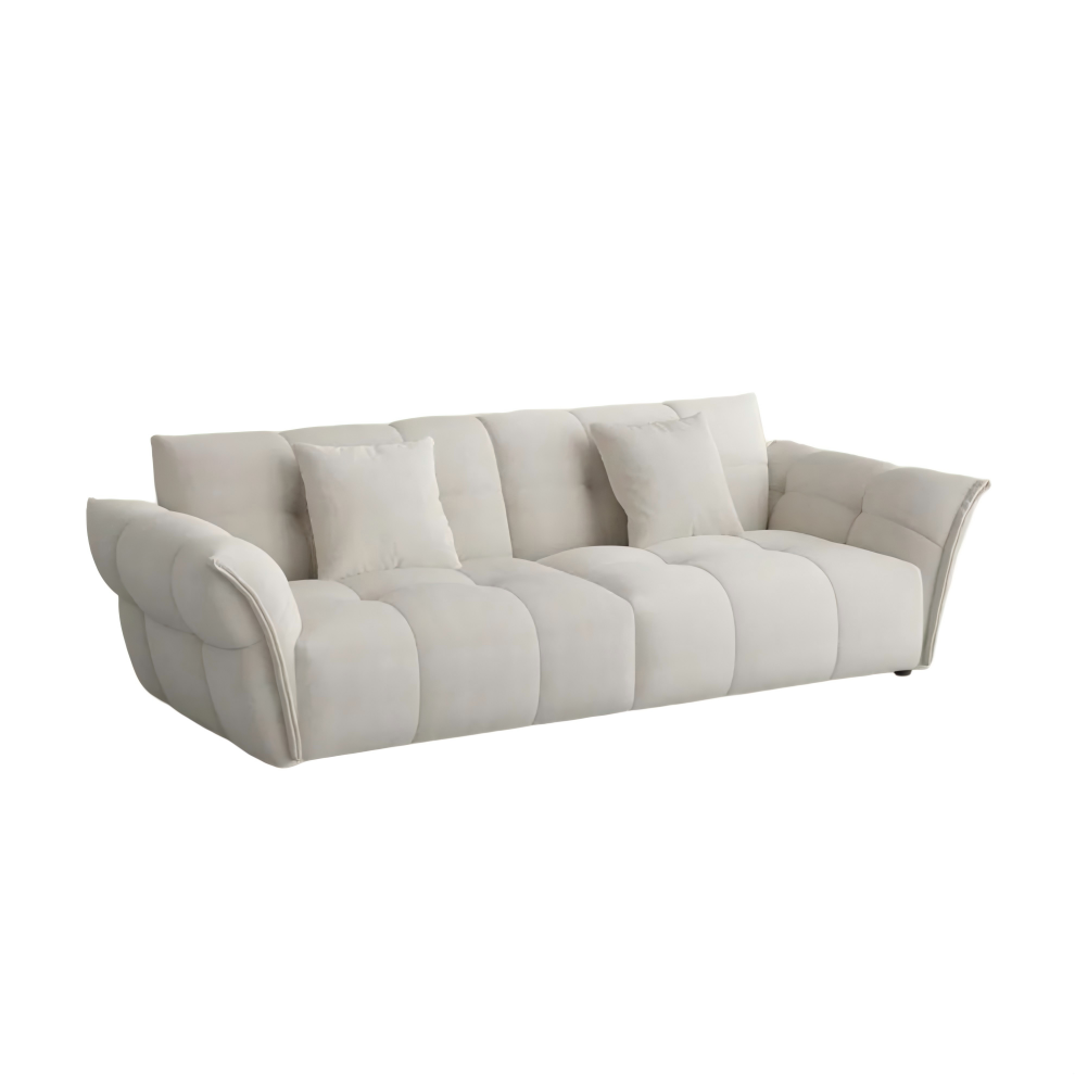 Modern Tufted Sofa with Cotton and Linen Fabric Modern Tufted Sofa with Cotton and Linen Fabric