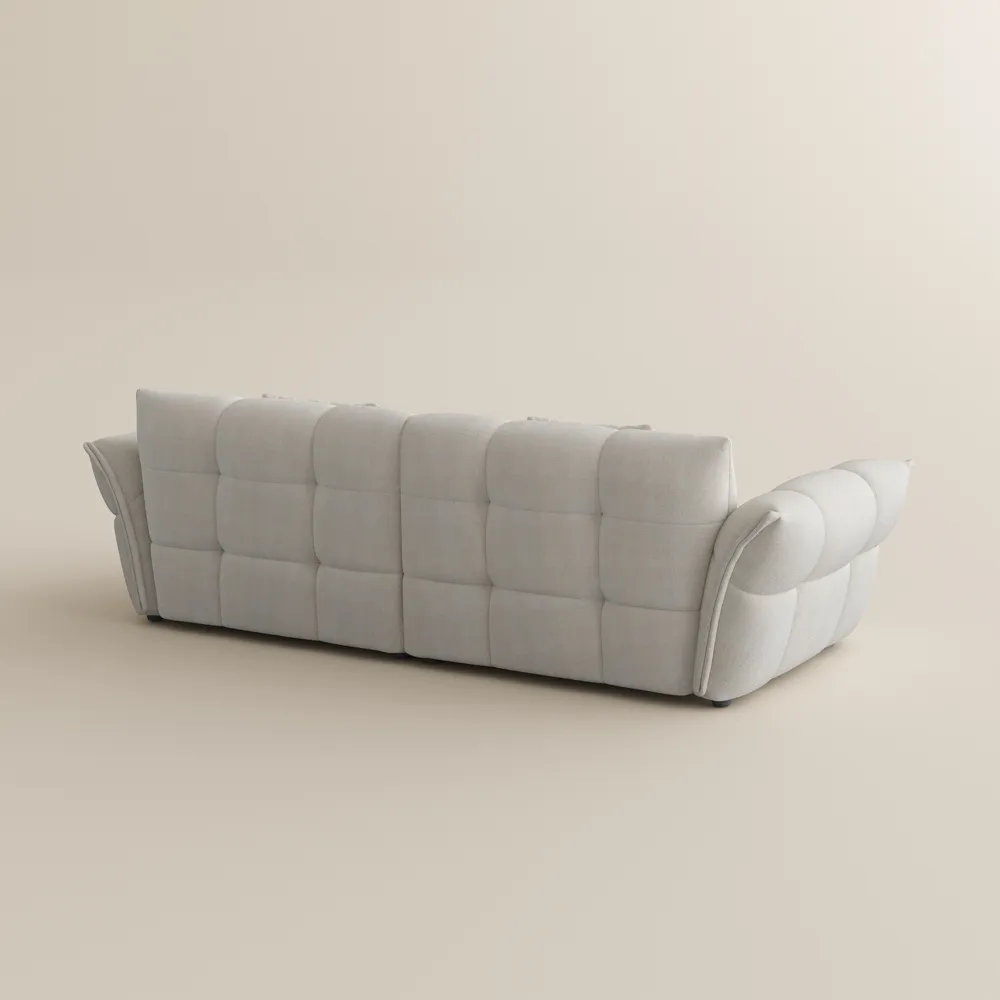 Modern Tufted Sofa with Cotton and Linen Fabric Modern Tufted Sofa with Cotton and Linen Fabric