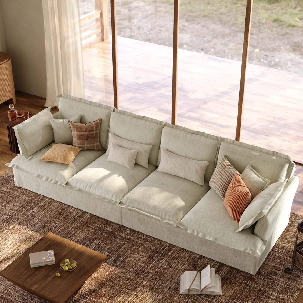Modern 4–5 Seater Cloud Sofa with Deep Seating