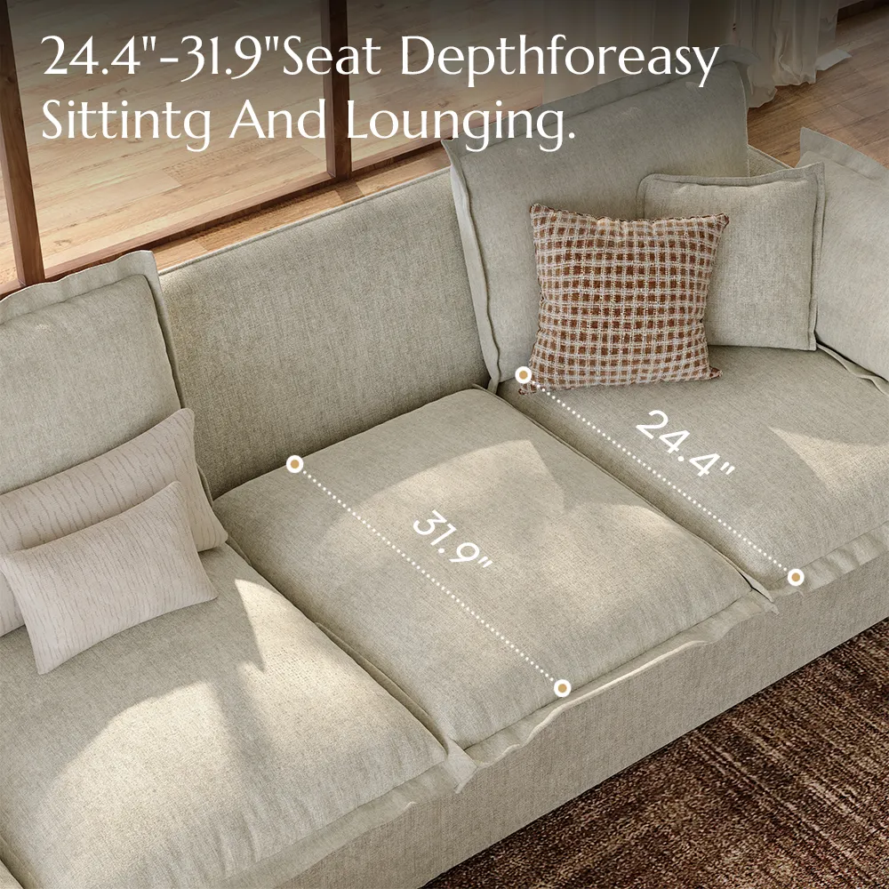 Modern 4–5 Seater Cloud Sofa with Deep Seating
