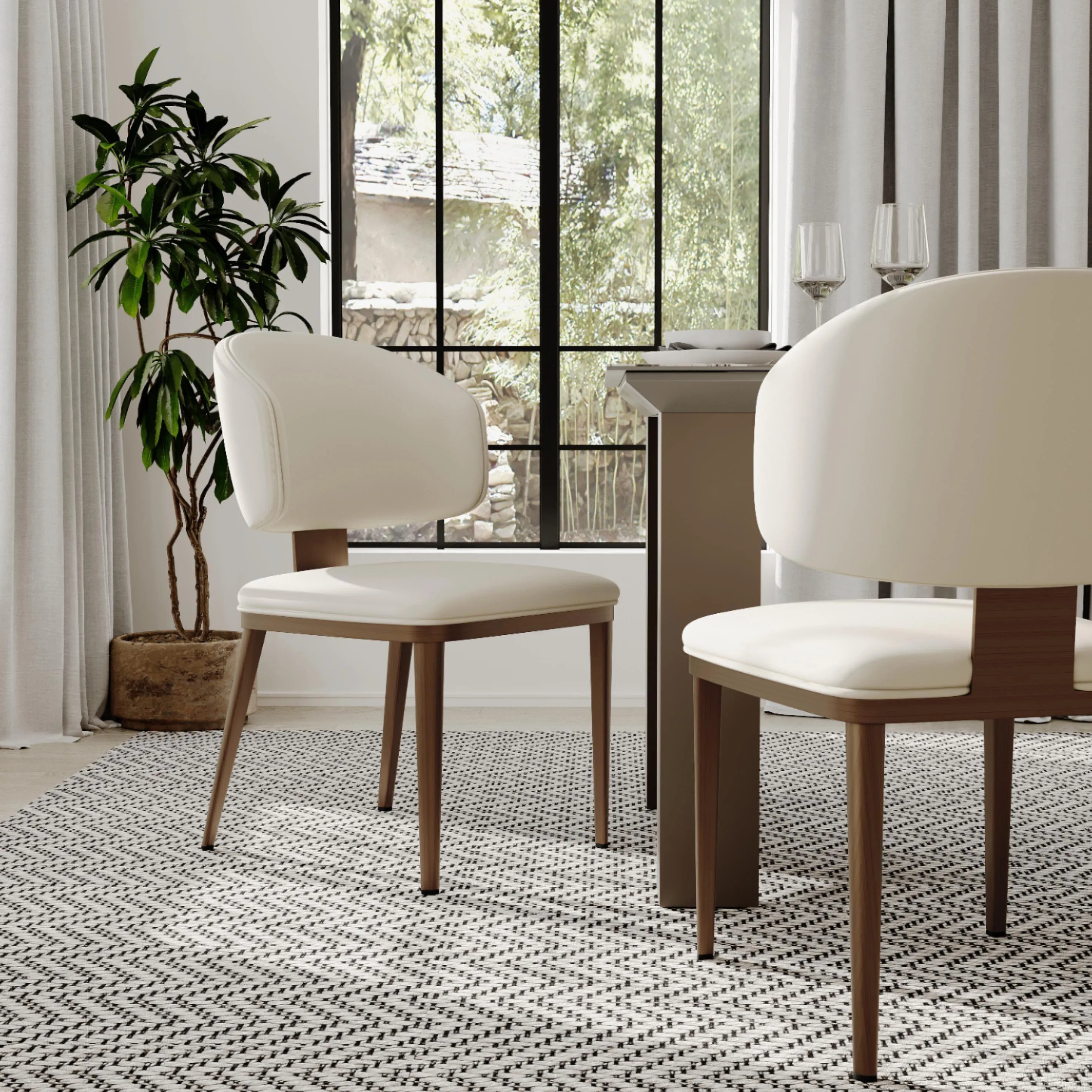 Modern Upholstered Dining Chairs Set of 2 Modern Upholstered Dining Chairs Set of 2