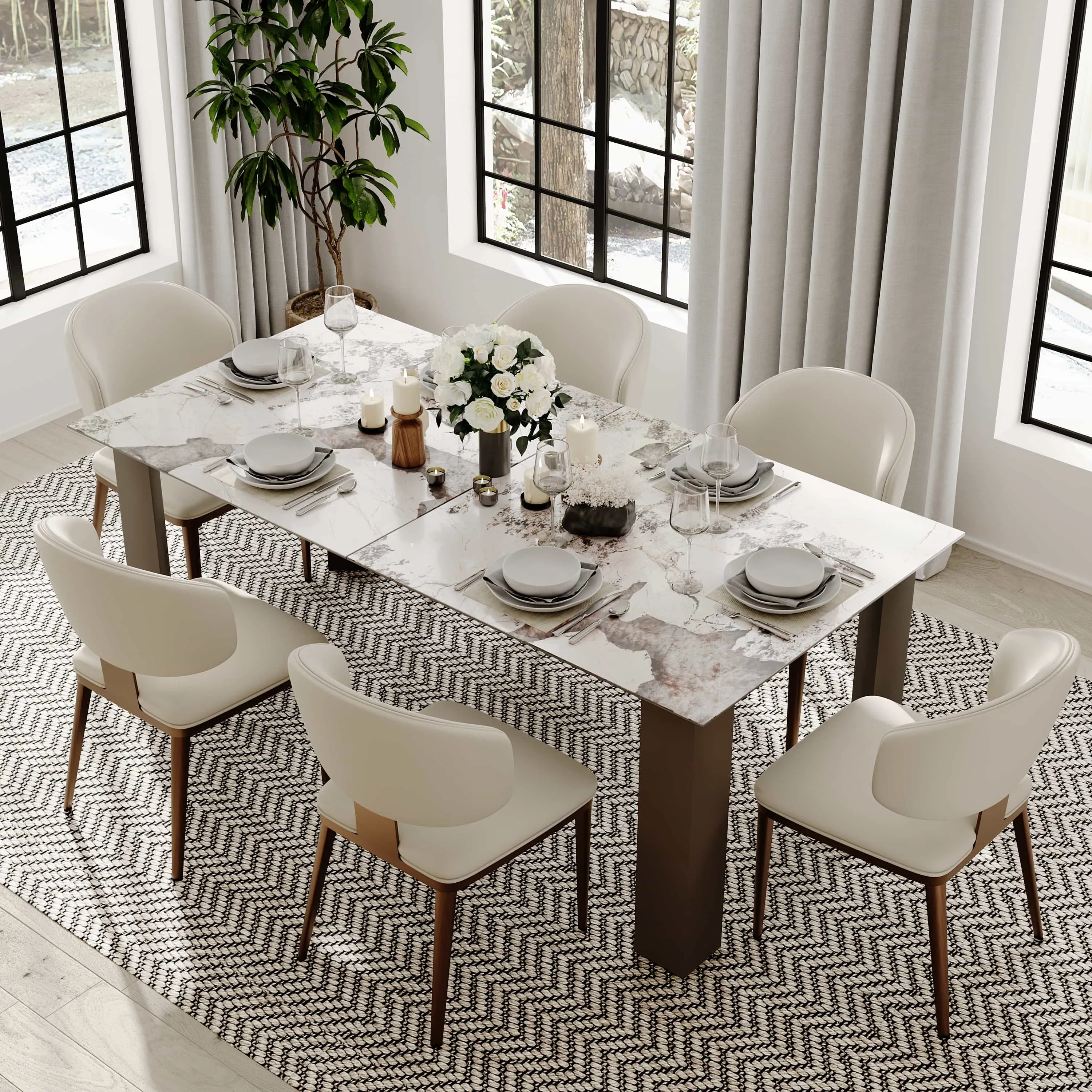 Modern Upholstered Dining Chairs Set of 2 Modern Upholstered Dining Chairs Set of 2