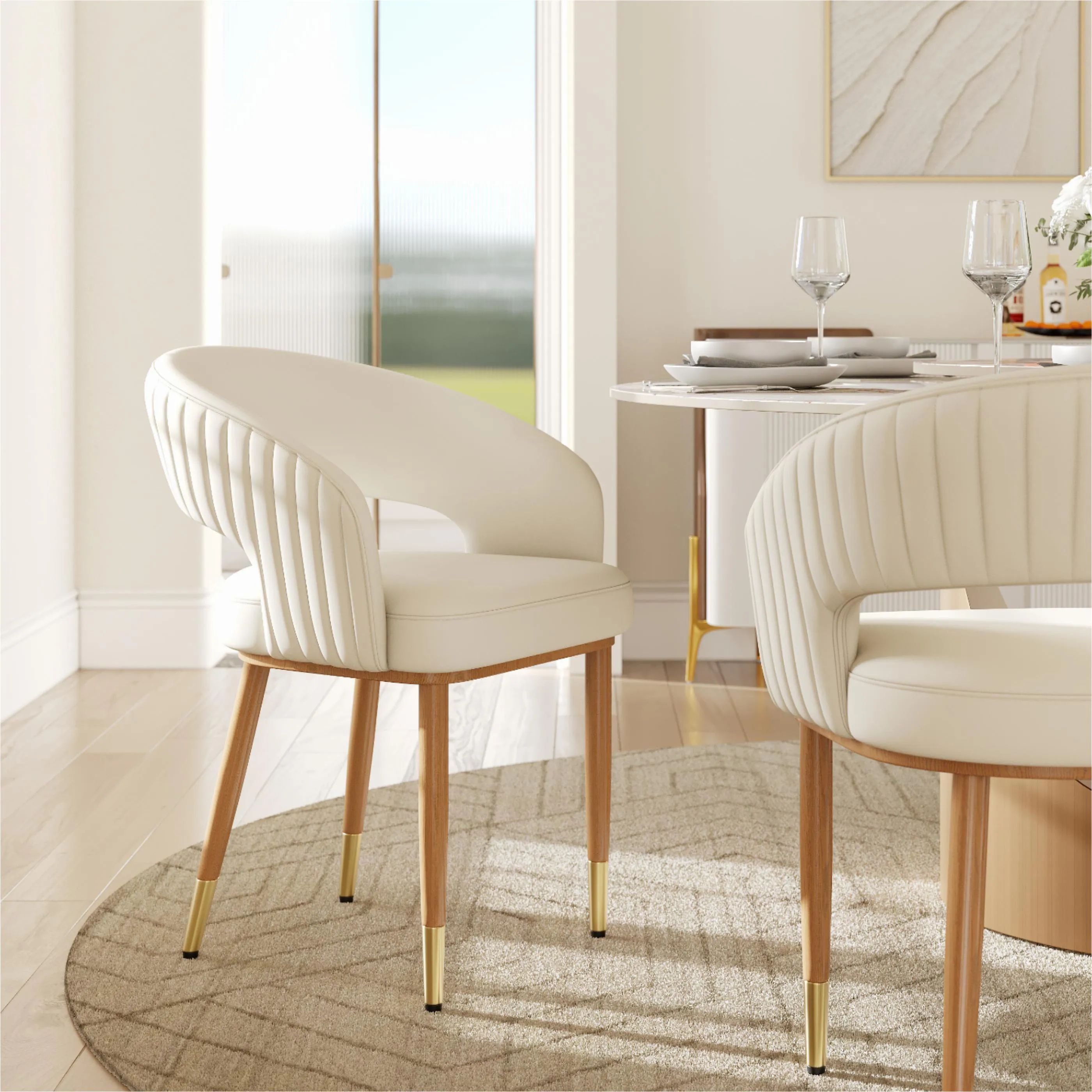 Modern Upholstered Dining Chairs Set of 2 Modern Upholstered Dining Chairs Set of 2