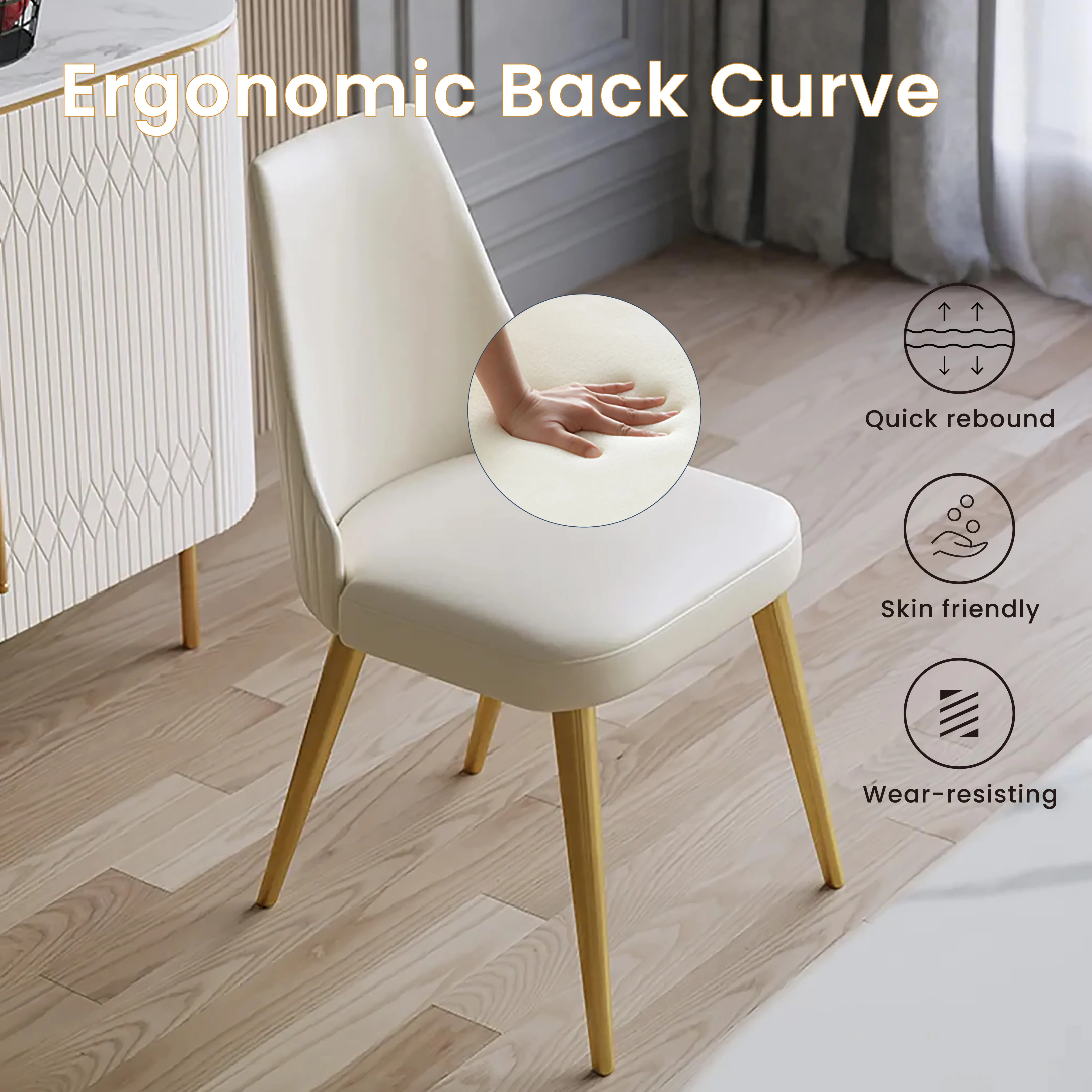 Modern Luxury Upholstered Dining Chairs Set of 2 Modern Luxury Upholstered Dining Chairs Set of 2