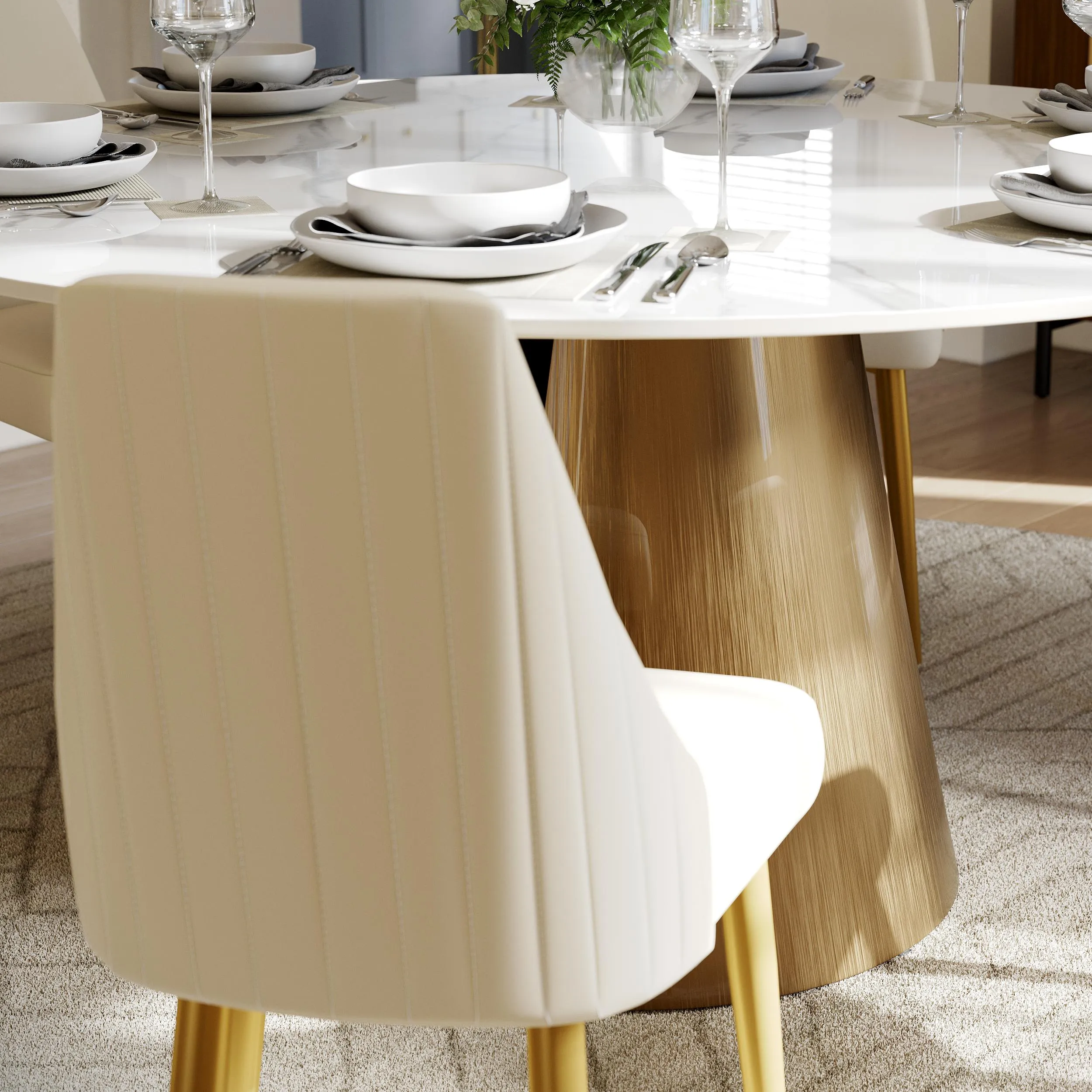 Modern Luxury Upholstered Dining Chairs Set of 2 Modern Luxury Upholstered Dining Chairs Set of 2