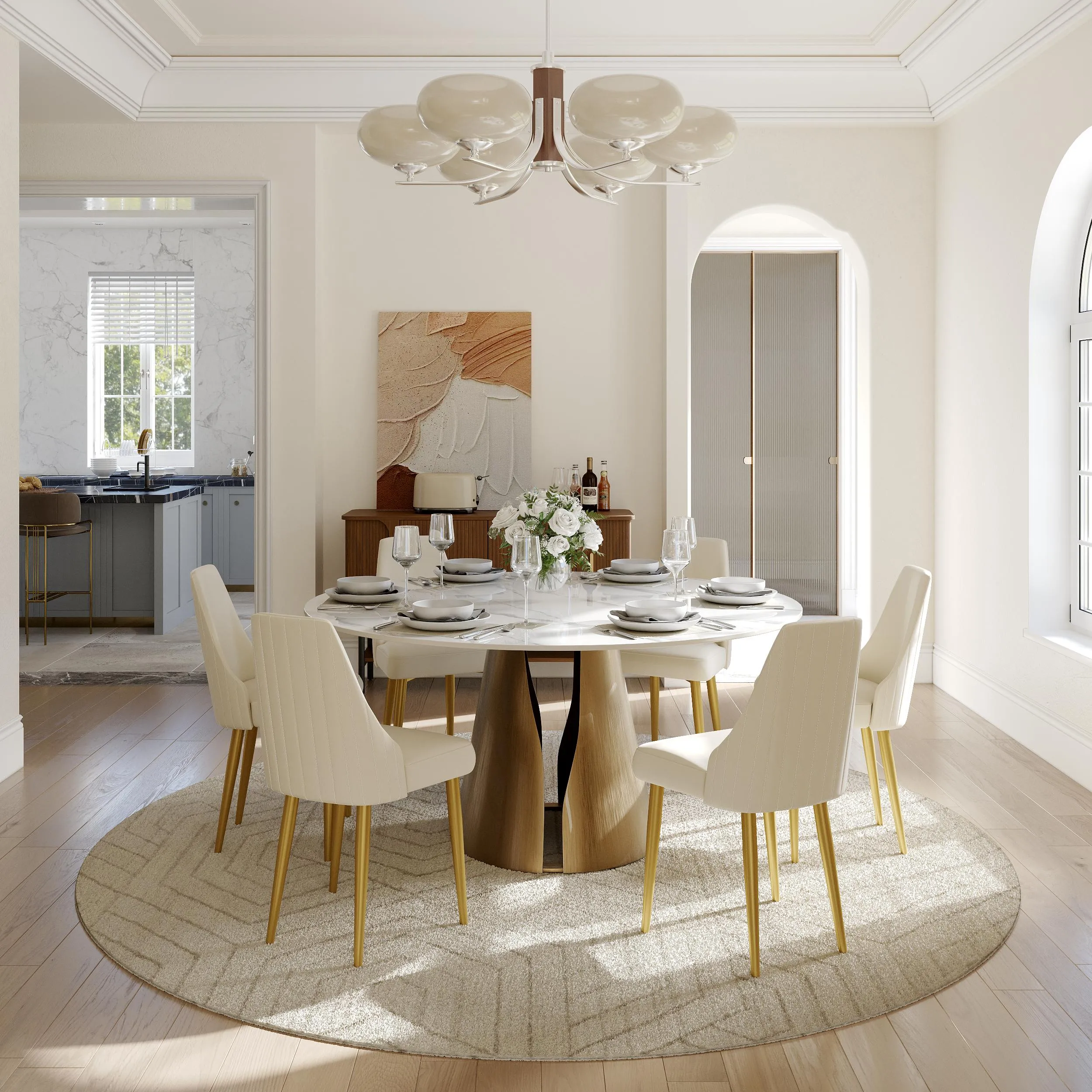 Modern Luxury Upholstered Dining Chairs Set of 2 Modern Luxury Upholstered Dining Chairs Set of 2