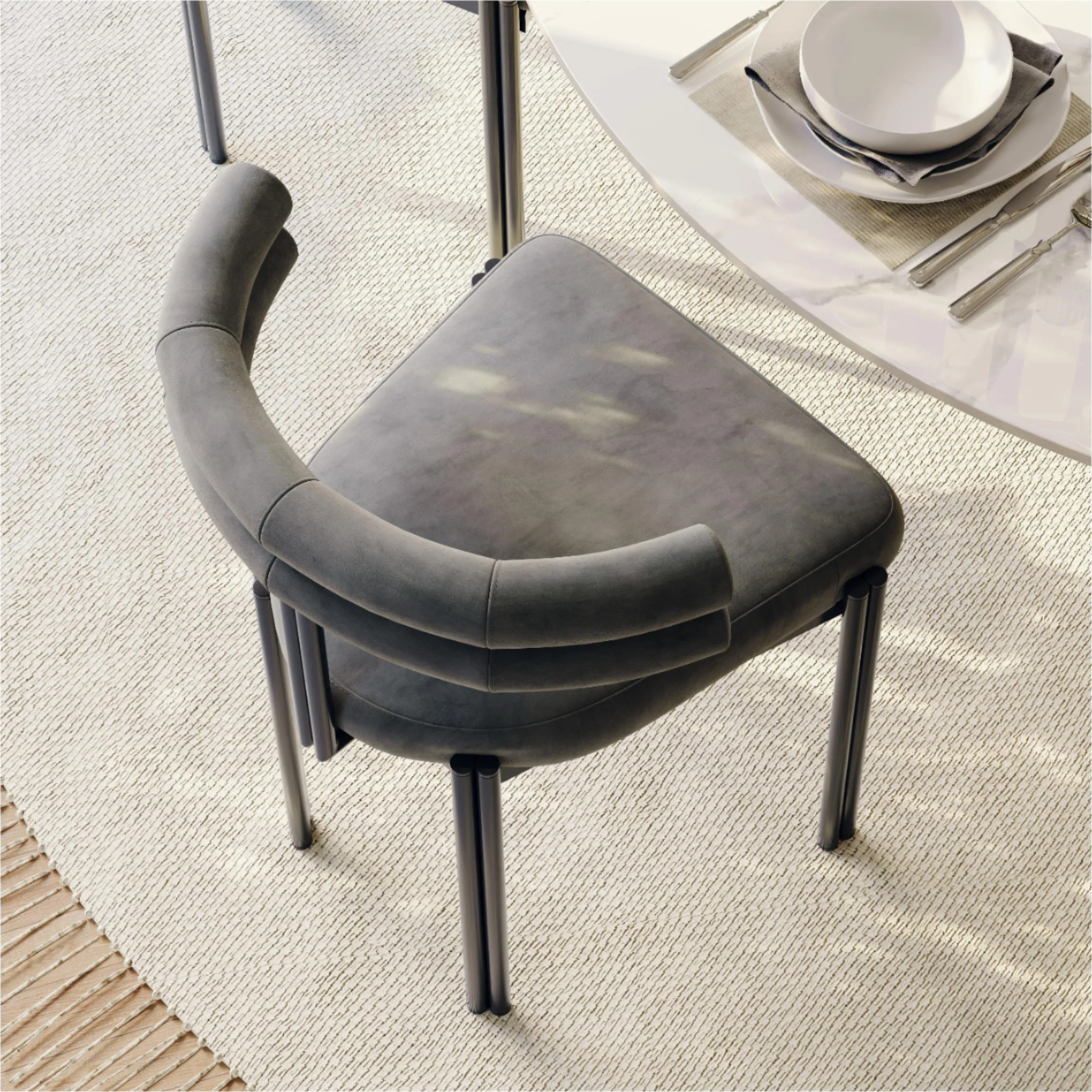 Modern Velvet Upholstered Dining Chairs Set of 2 Modern Velvet Upholstered Dining Chairs Set of 2