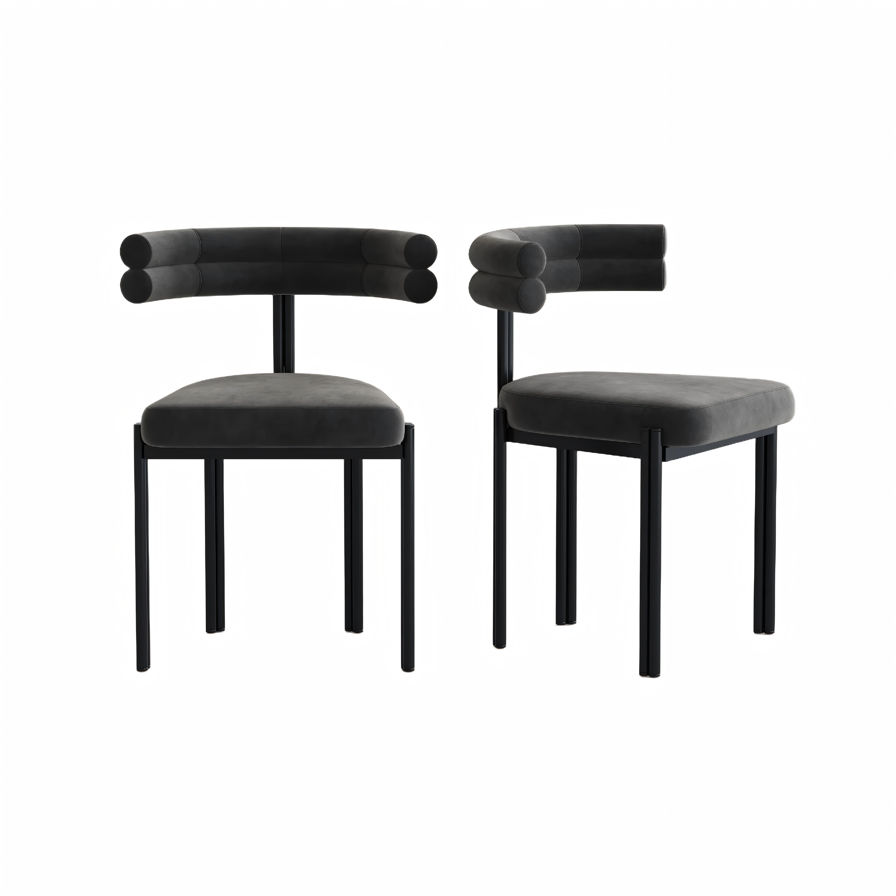 Modern Velvet Upholstered Dining Chairs Set of 2 Modern Velvet Upholstered Dining Chairs Set of 2