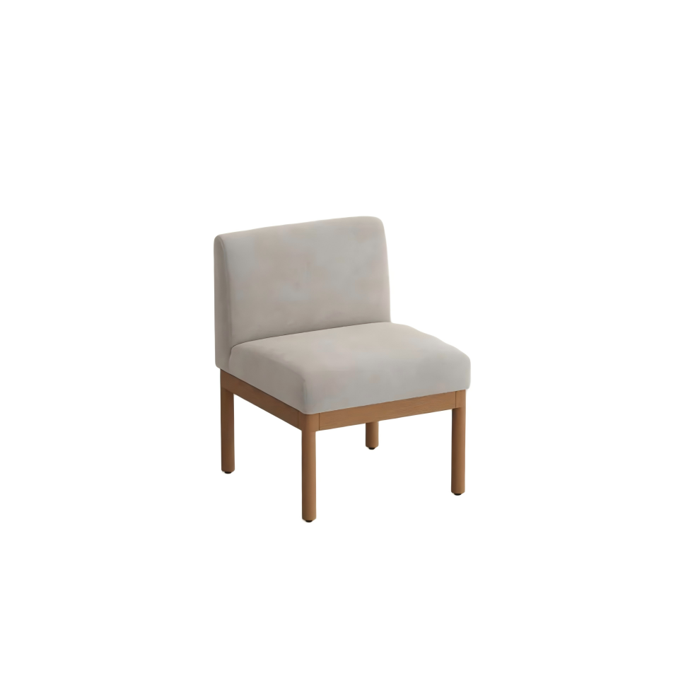 Mid-Century Modern Solid Wood Single Banquette Mid-Century Modern Solid Wood Single Banquette