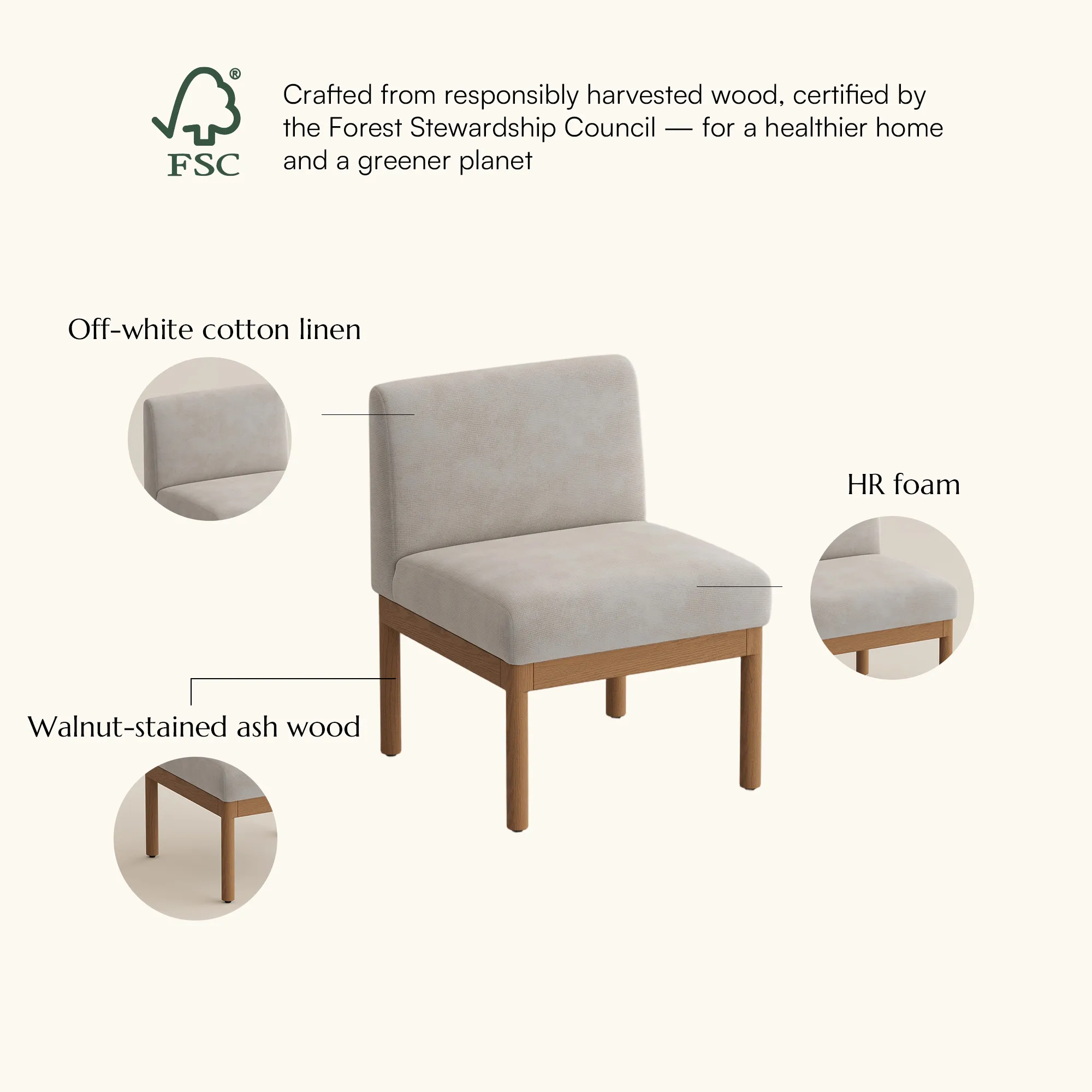 Mid-Century Modern Solid Wood Single Banquette Mid-Century Modern Solid Wood Single Banquette